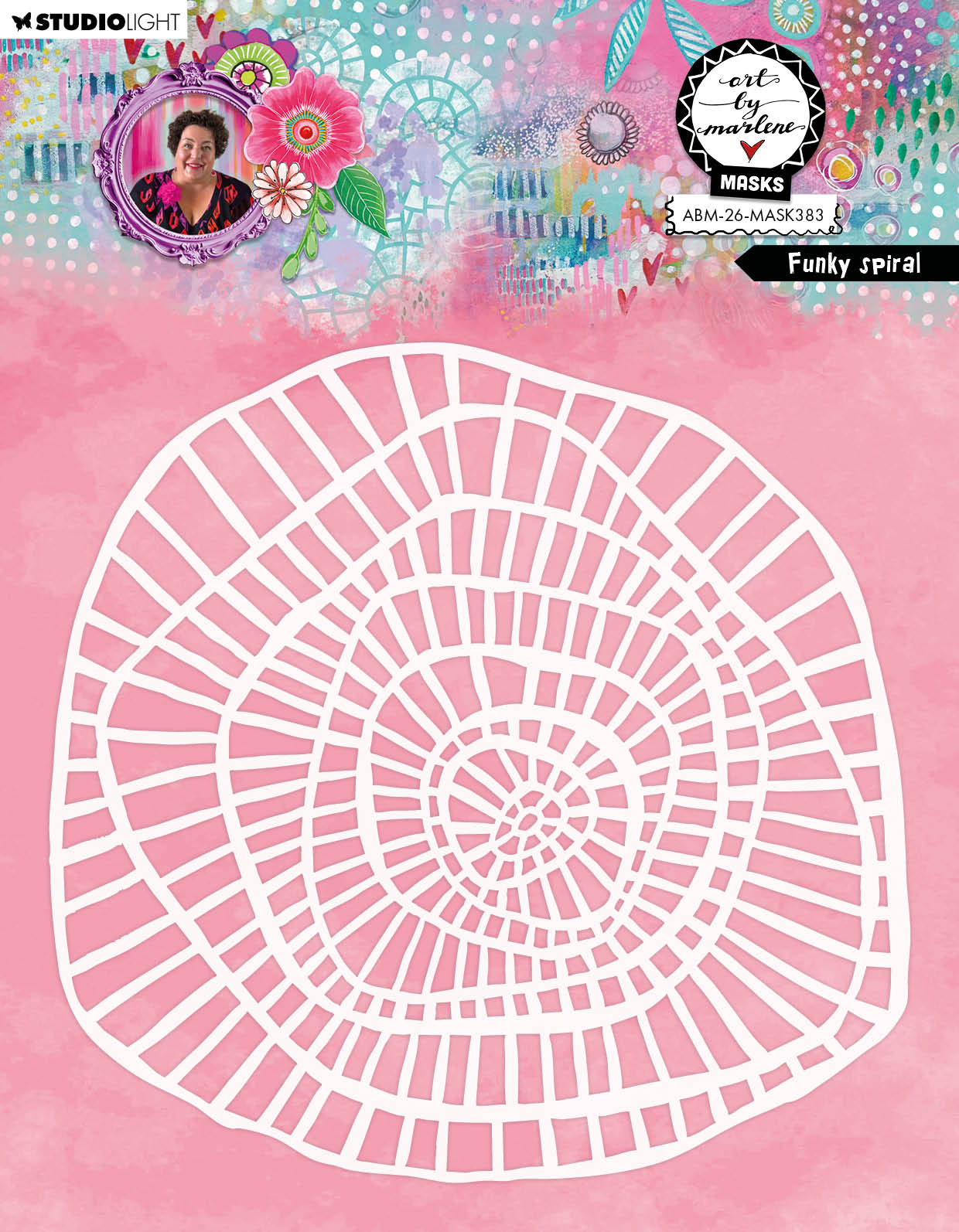 ABM Mask Funky Spiral Art by Marlene 1 Piece