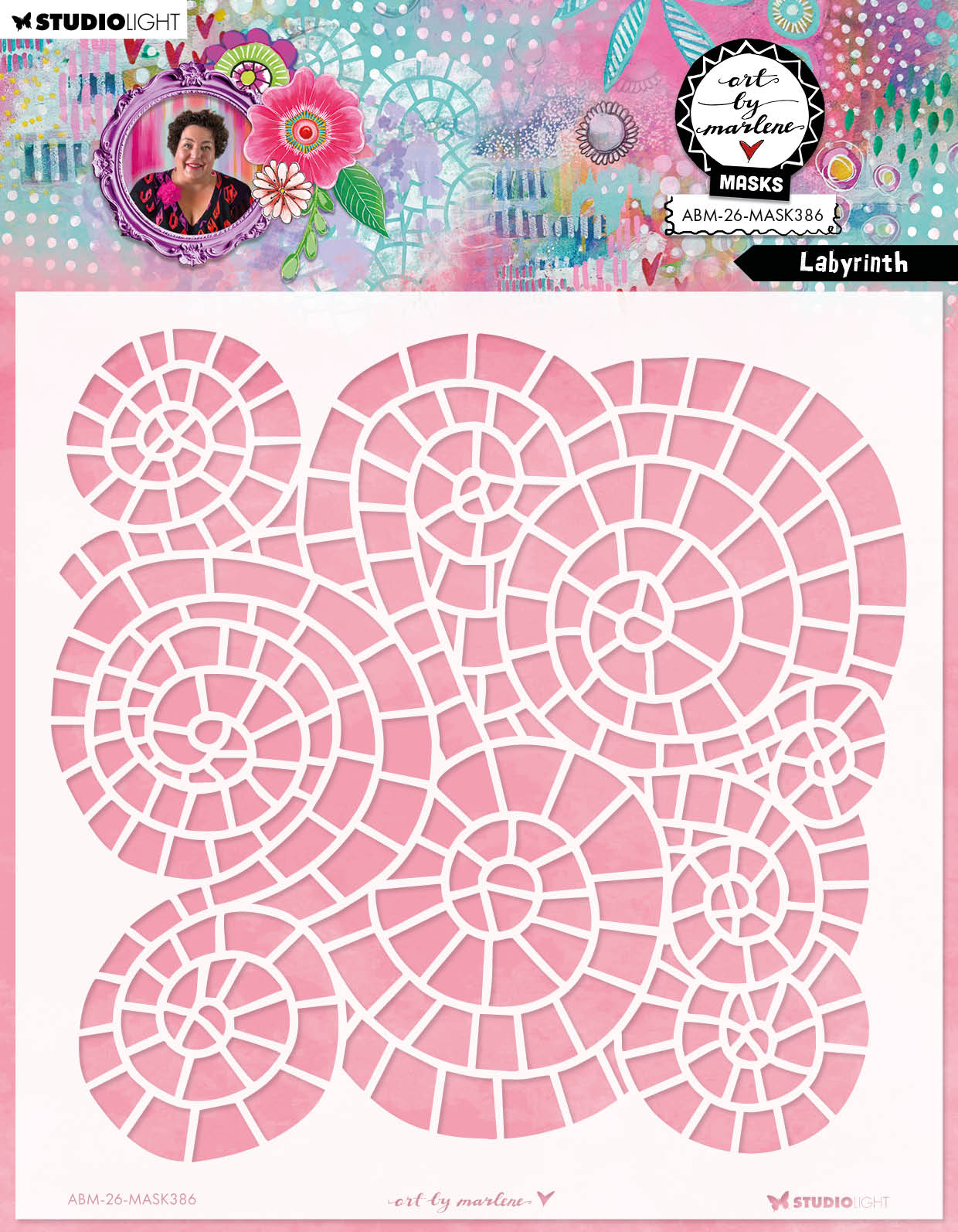 ABM Mask Labyrinth Art by Marlene 1 Piece