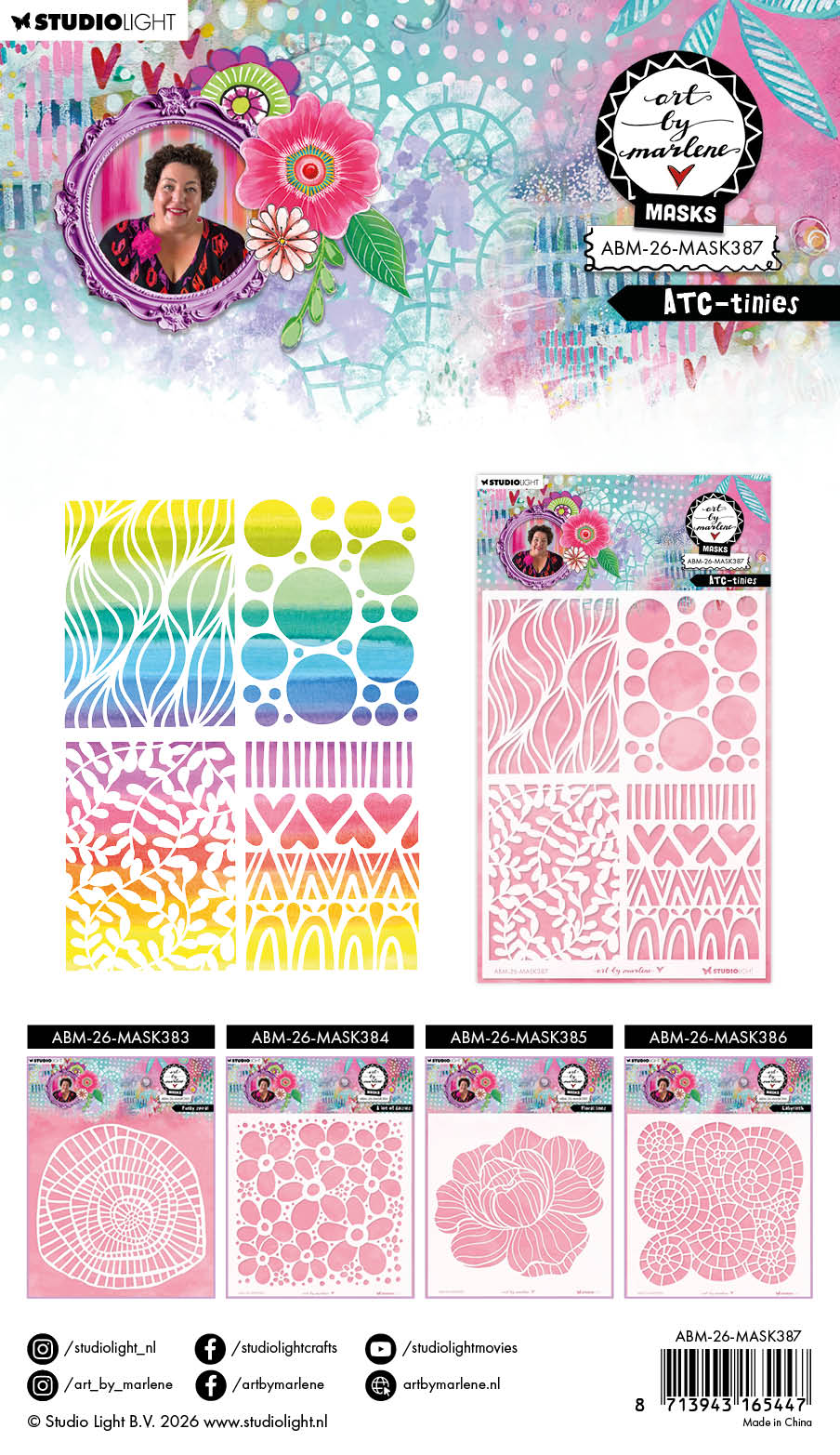 ABM Mask ATC-Tinies Art by Marlene 1 Piece