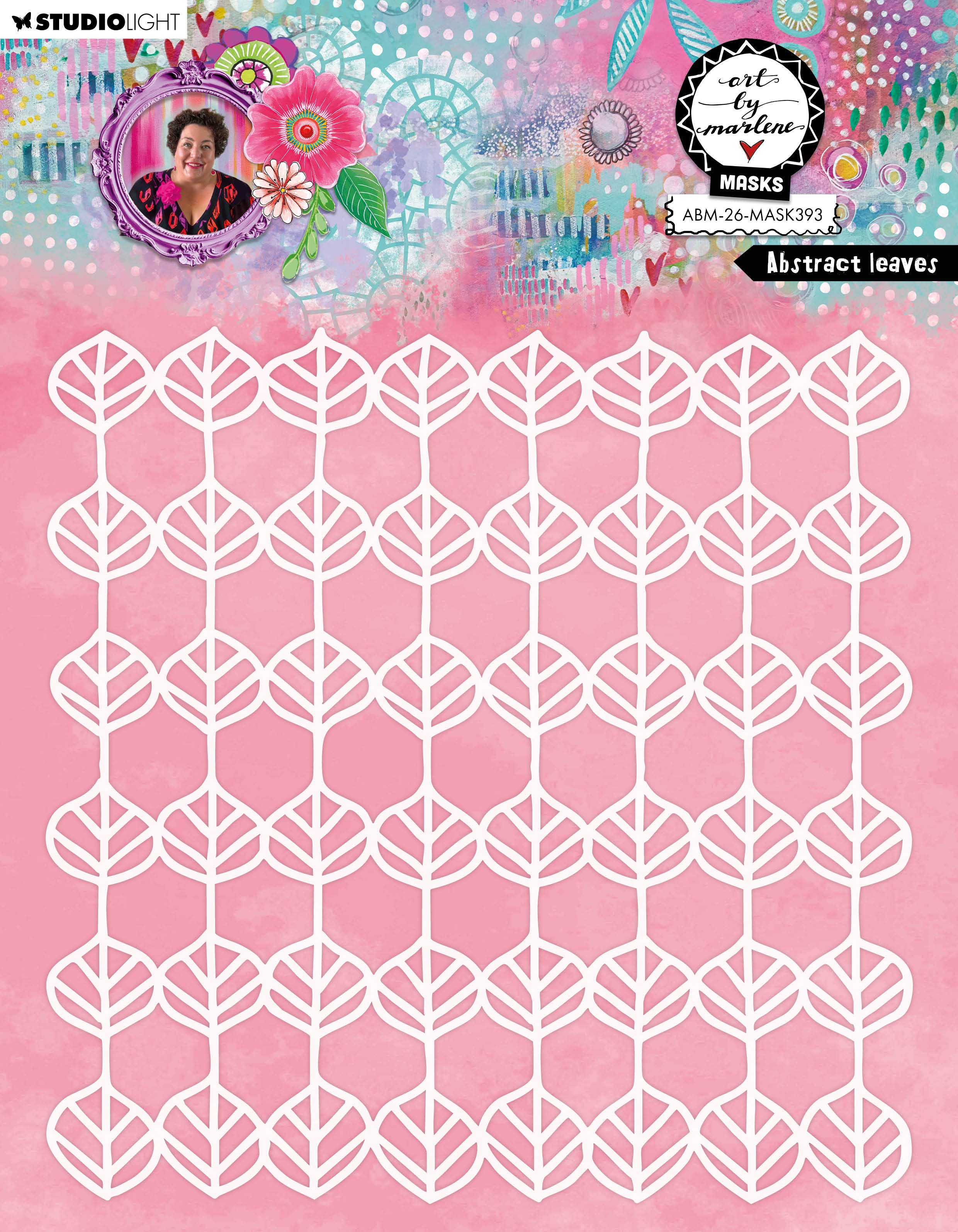 ABM Mask Abstract Leaves Art by Marlene 1 Piece