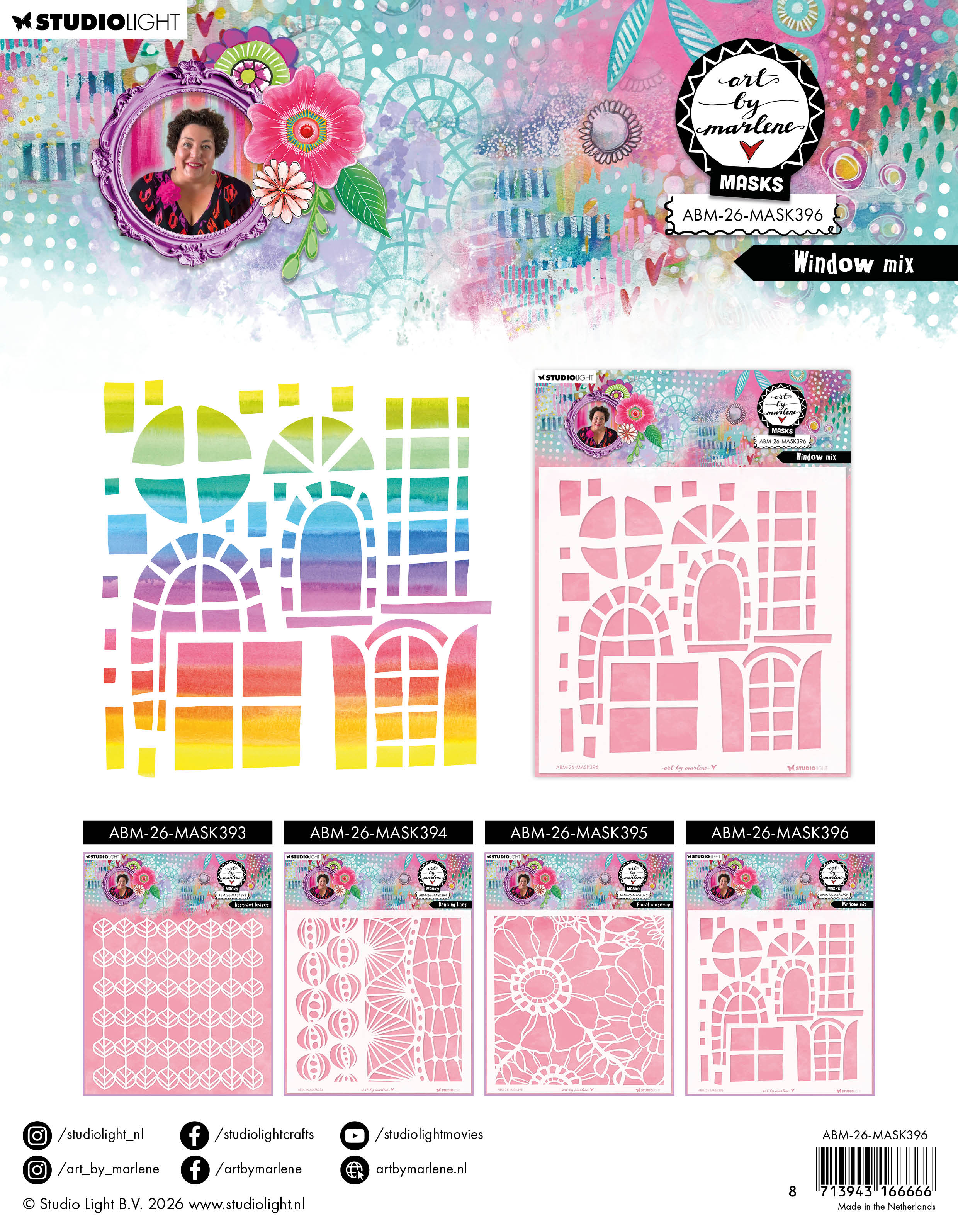 ABM Mask Window Mix Art by Marlene 1 Piece