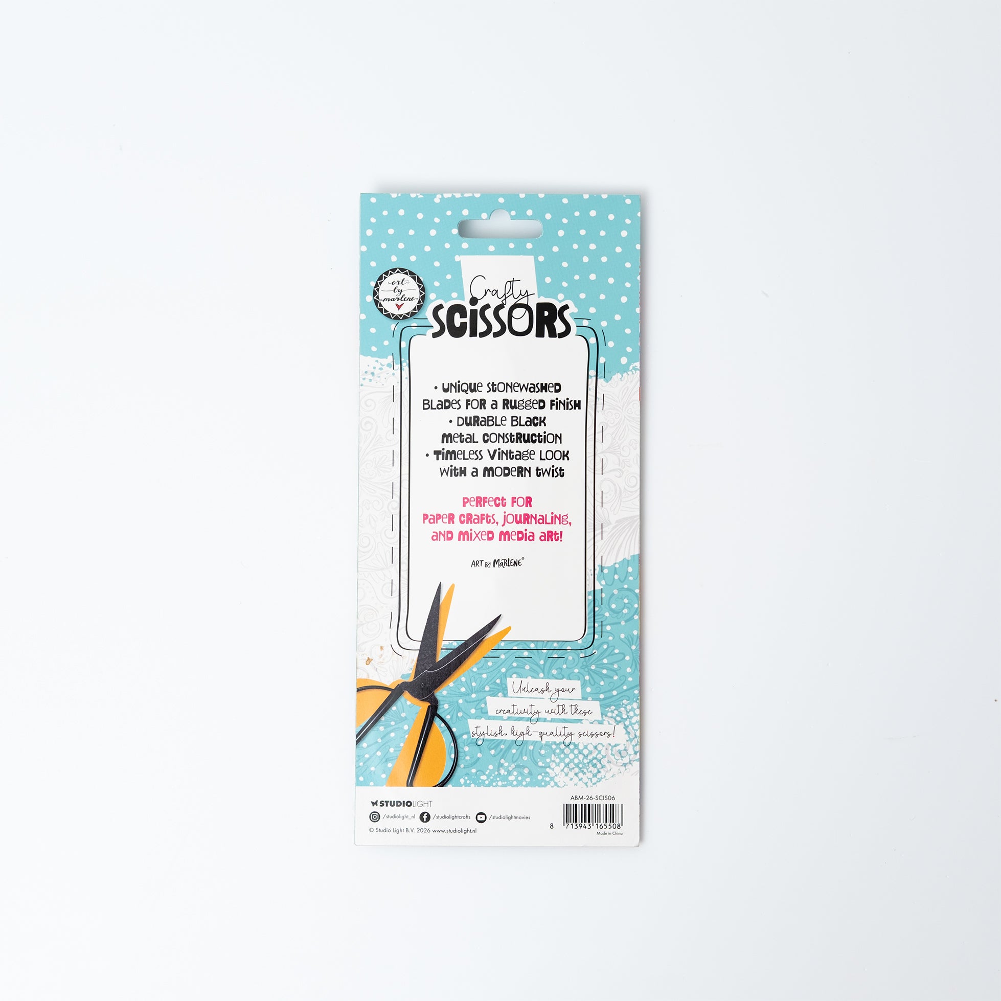 ABM Scissors Stone Washed 6.5 Inch Art by Marlene 1 Piece