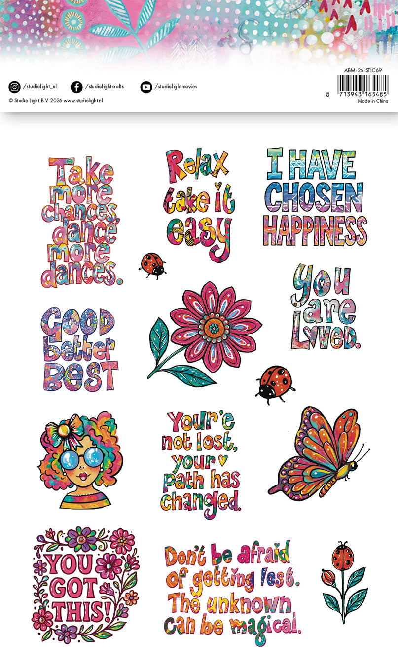 ABM Stickers Quotylicious Art by Marlene 2 Sheets