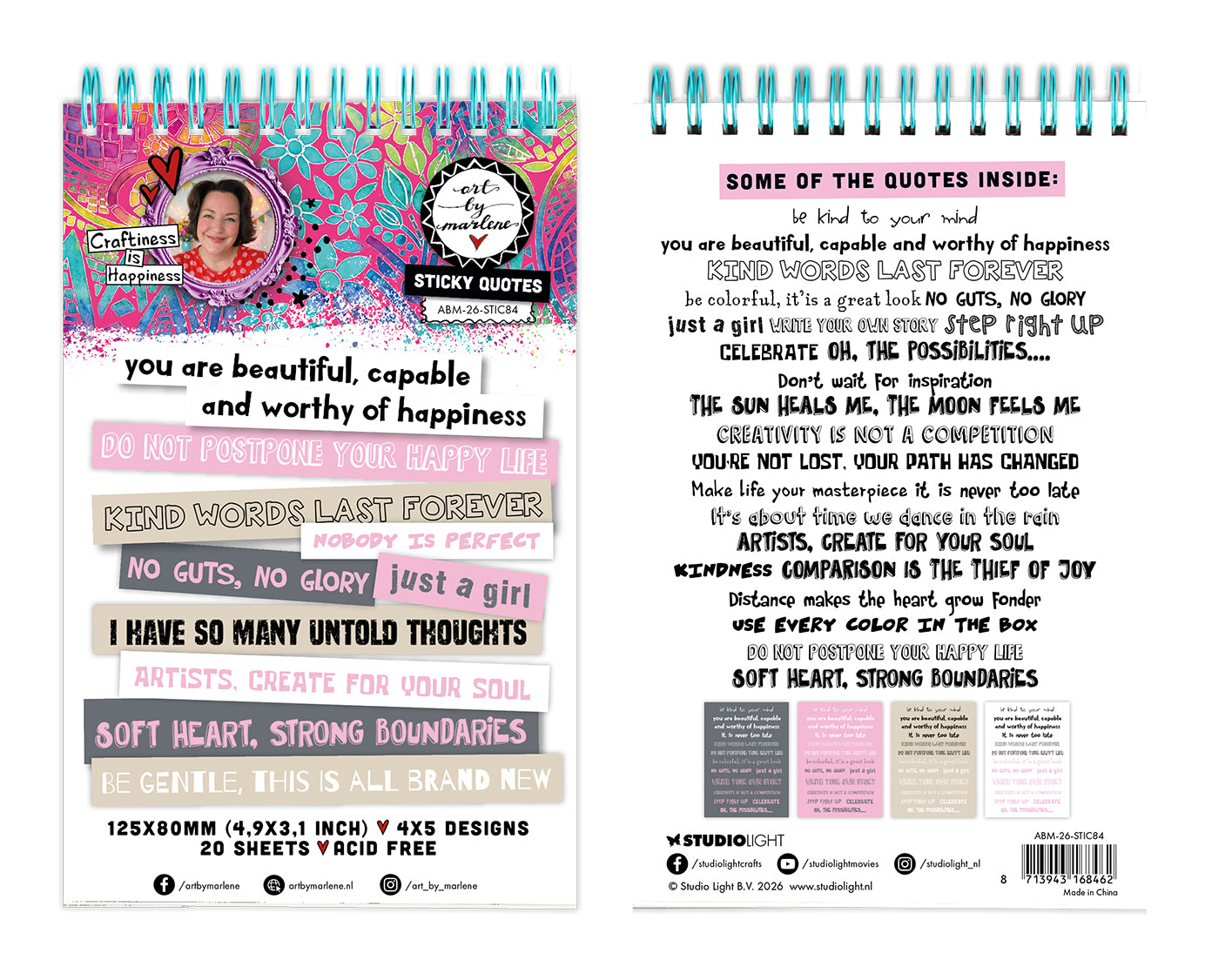 ABM Sticky Quotes Quotes Art by Marlene 20 Sheets