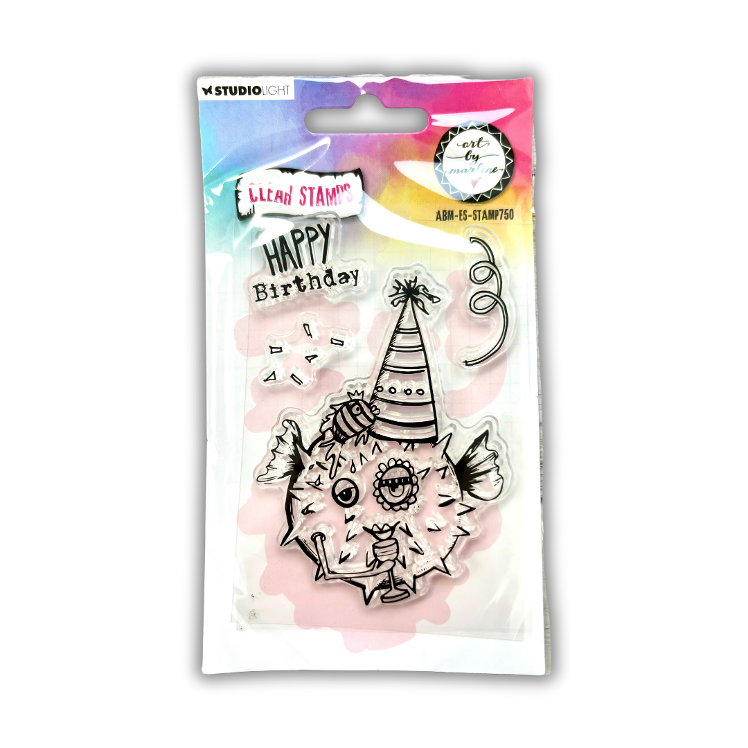 ABM Clear Stamp Happy Birthday Essentials 4 PC