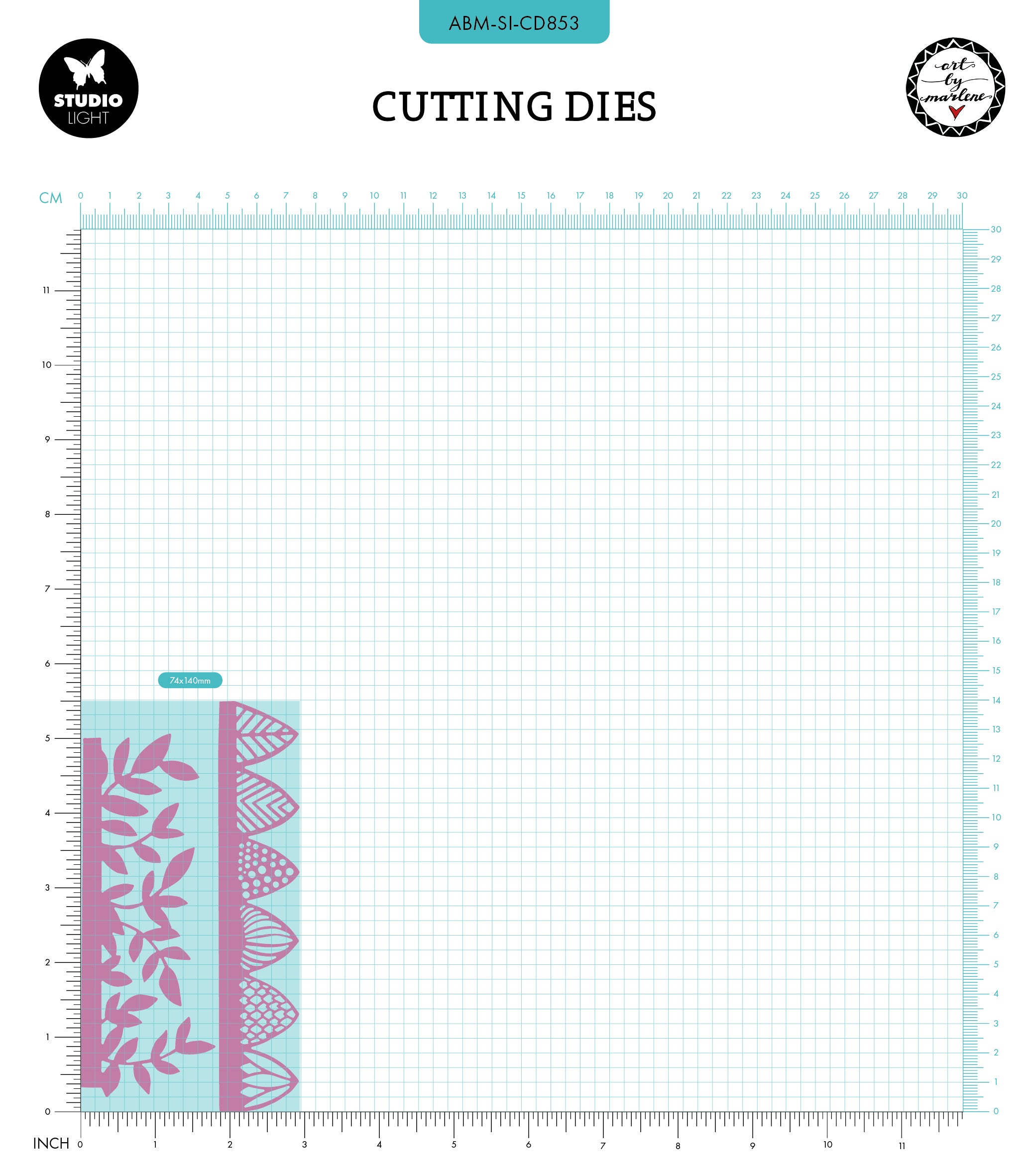 ABM Cutting Dies Border-Leaves Signature Collection 2 PC