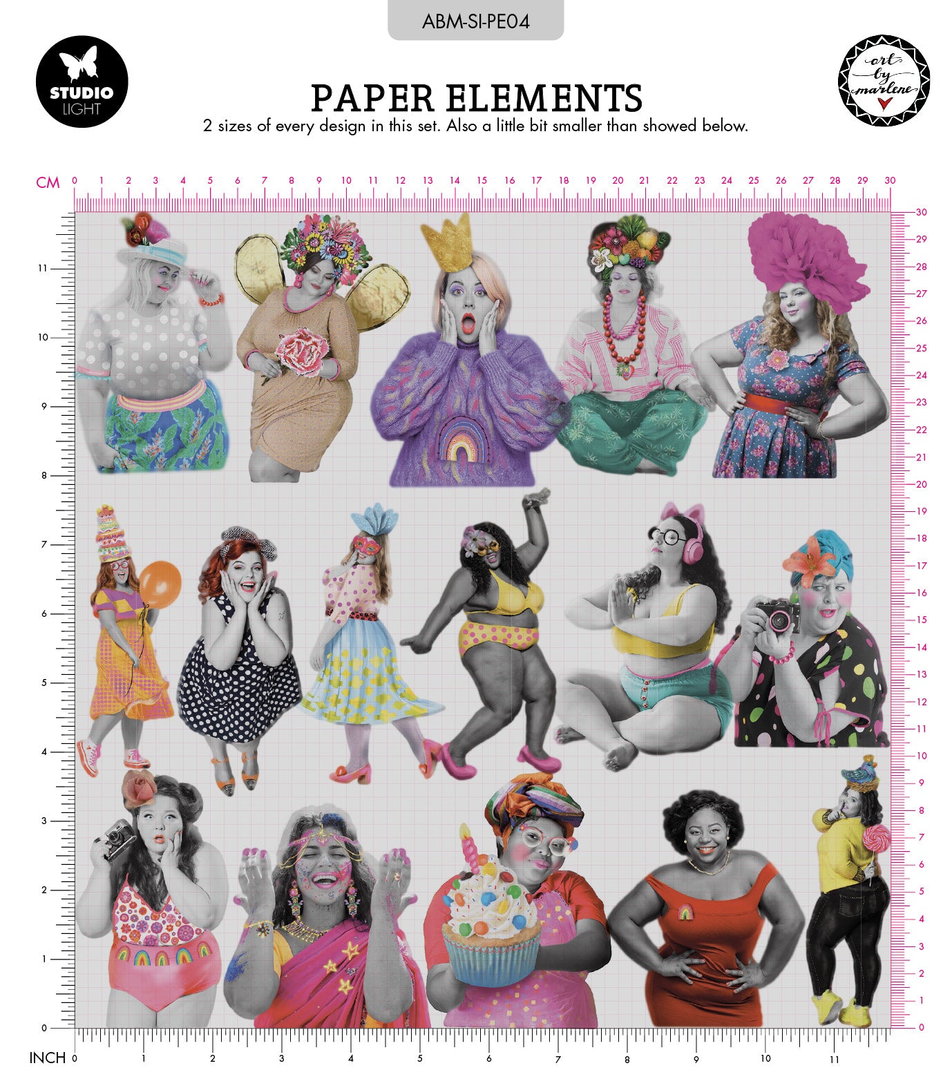 ABM Paper Elements Fabulous Women Signature Collection 130x105x5mm 32 PC nr.04