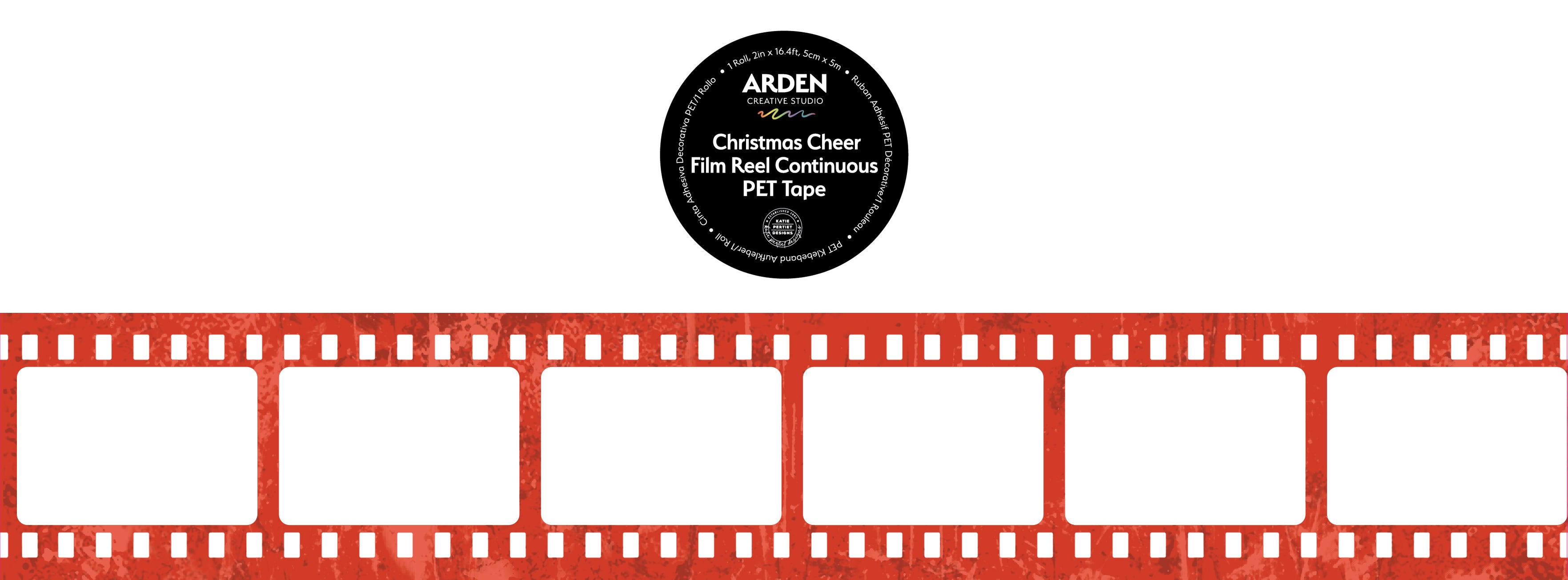 Arden Creative Studio Christmas Cheer Film Reel Continuous PET Tape