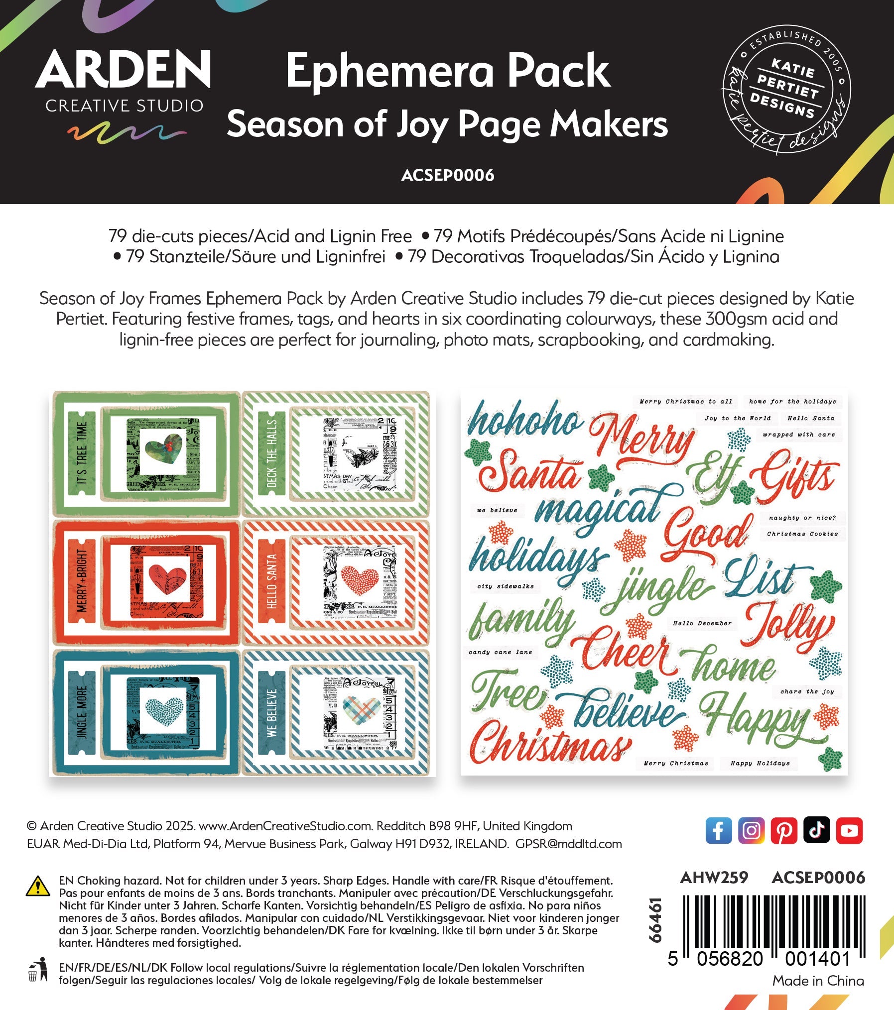 Arden Creative Studio Season of Joy Page Makers Ephemera Pack