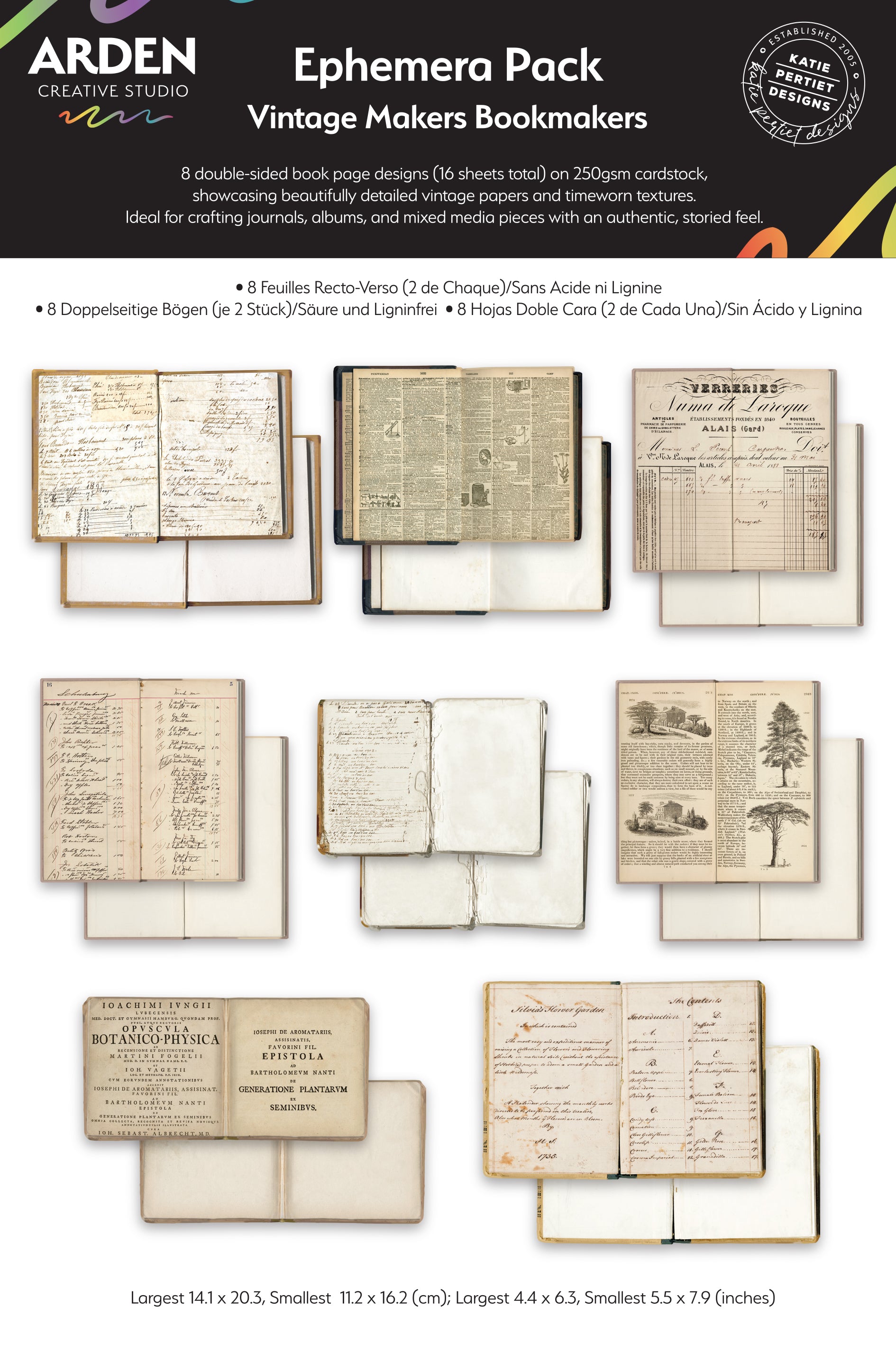 Arden Creative Studio Vintage Makers Bookmakers Ephemera Pack