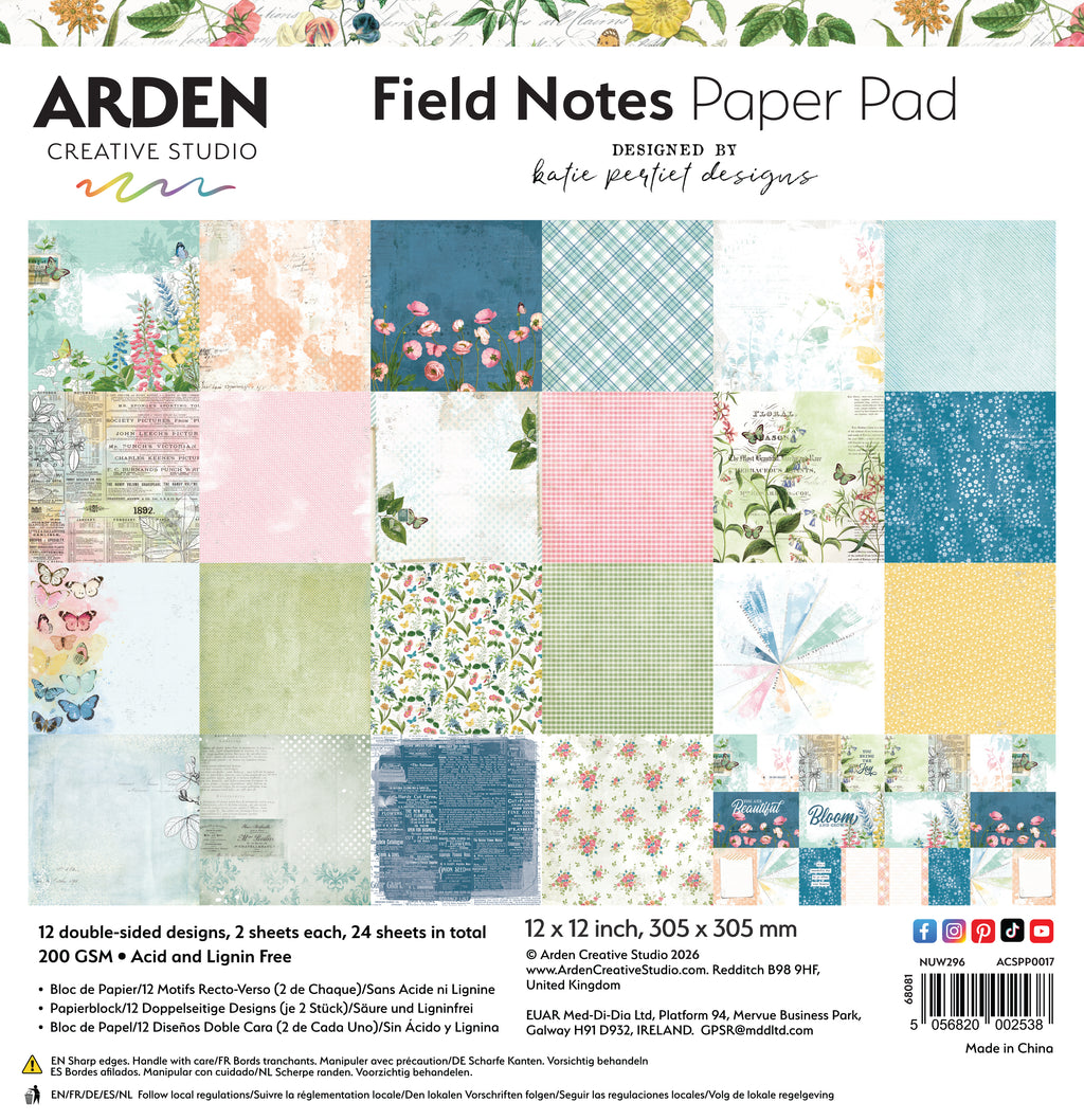 Field Notes Paper Size Arden Creative Studio Field Notes 12in x 12in Paper Pad