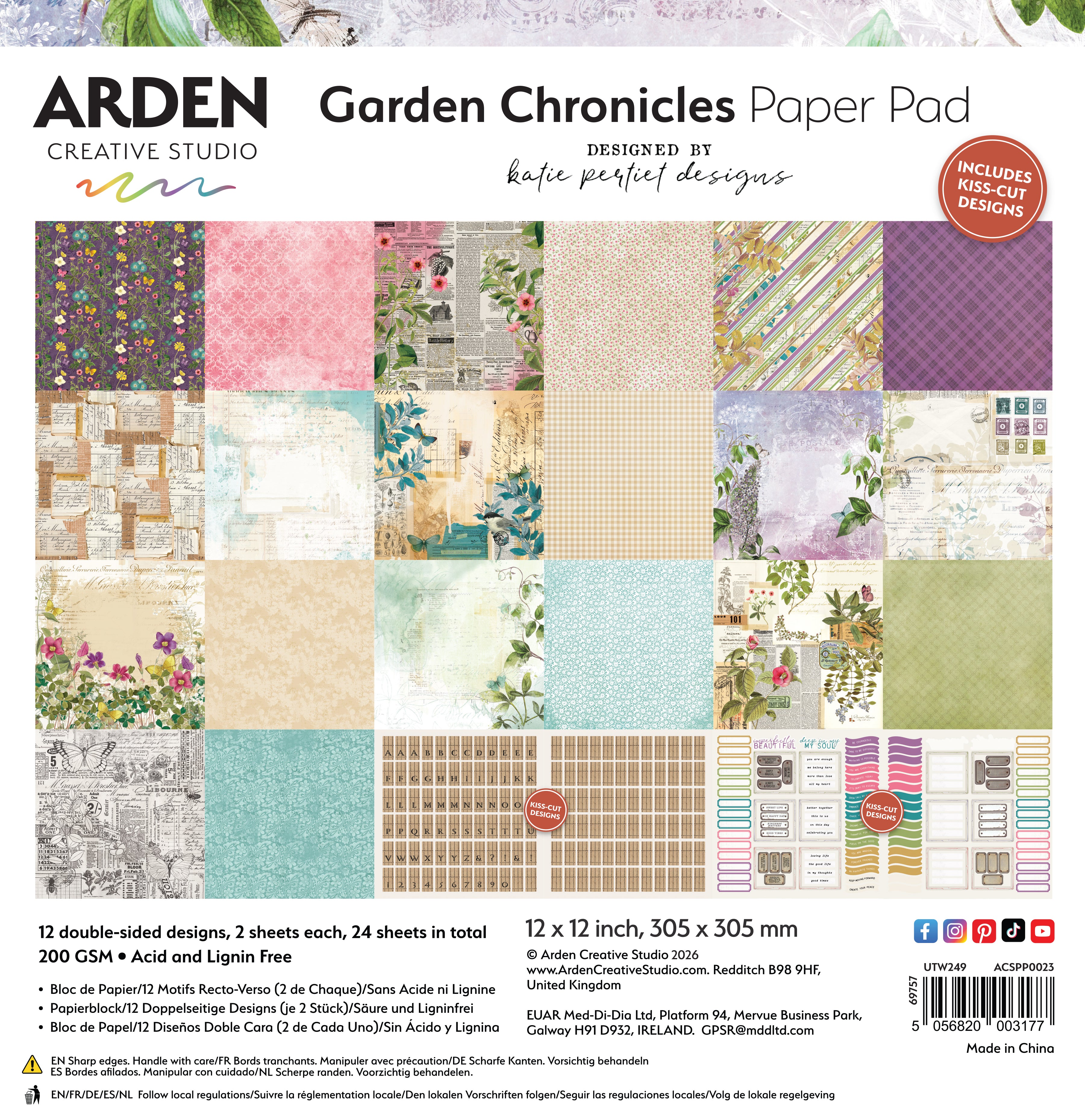 Arden Creative Studio Garden Chronicles 12in x 12in Paper Pad