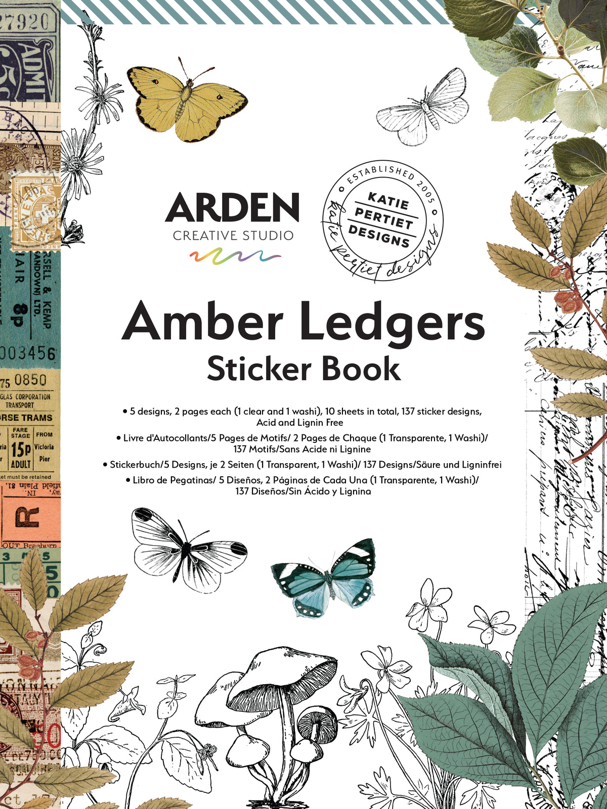 Arden Creative Studio Amber Ledgers Sticker Book