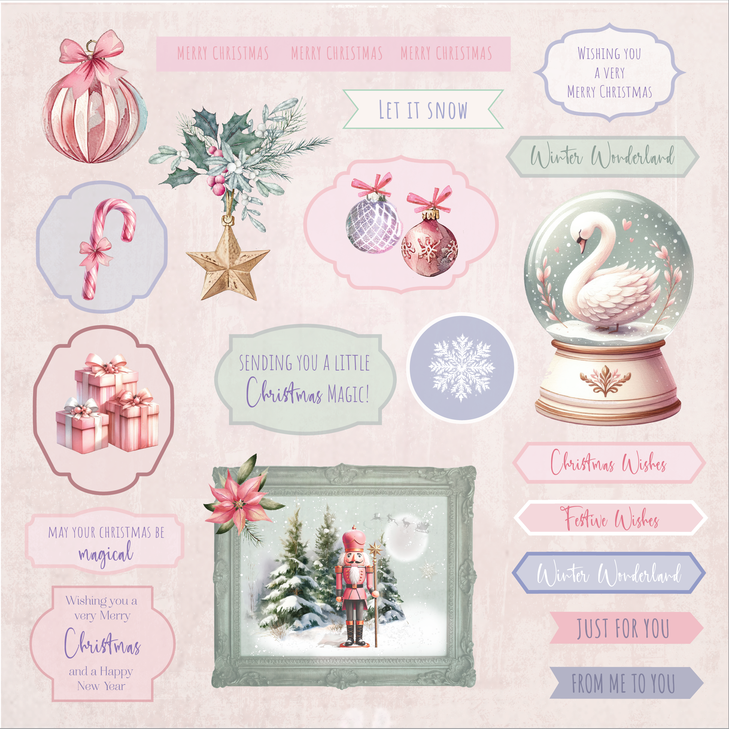 Sara Signature A Christmas Dream - 8" x 8" Topper Pad