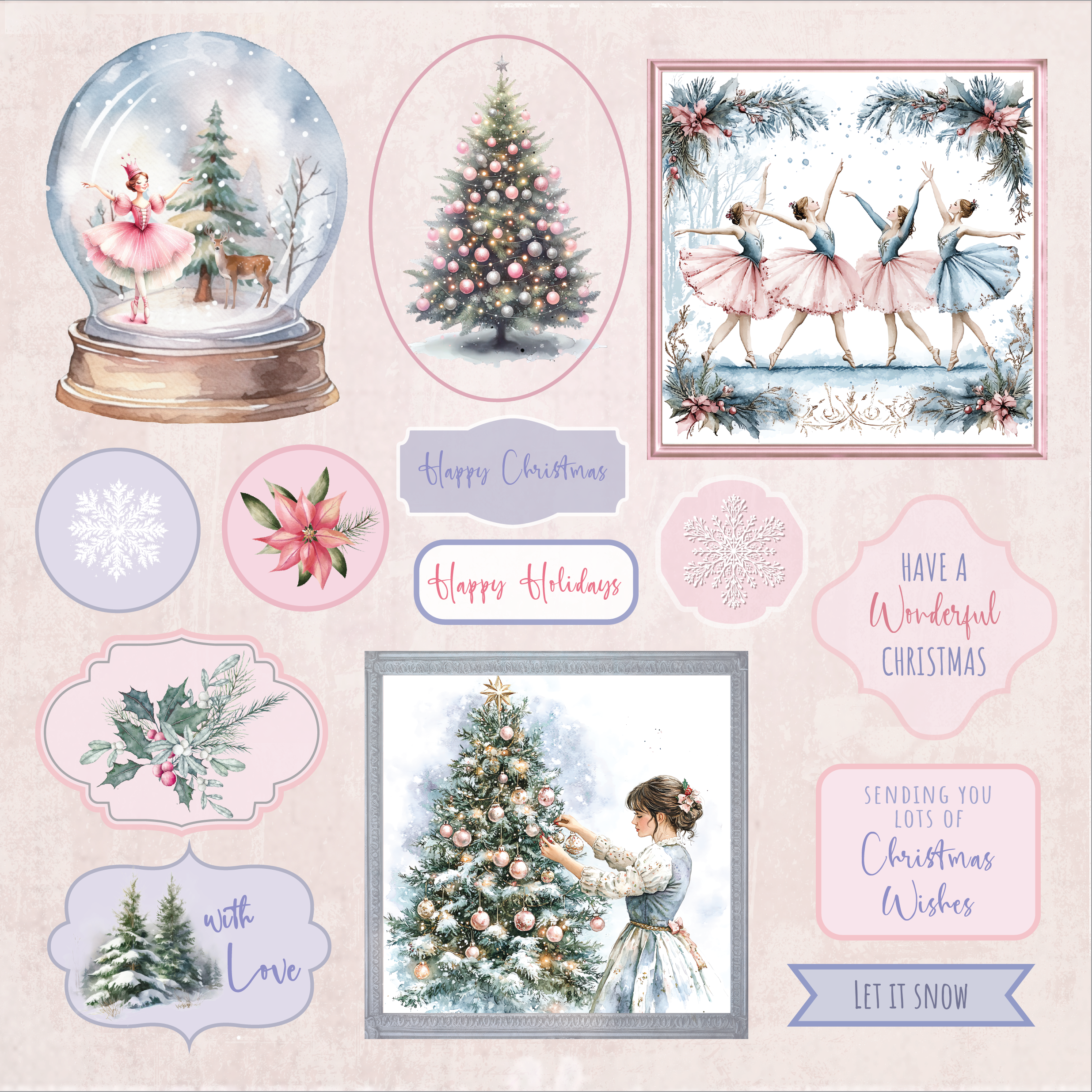 Sara Signature A Christmas Dream - 8" x 8" Topper Pad