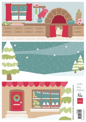 Marianne Design A4 Cutting Sheet - Christmas Bakery Backgrounds by Marleen