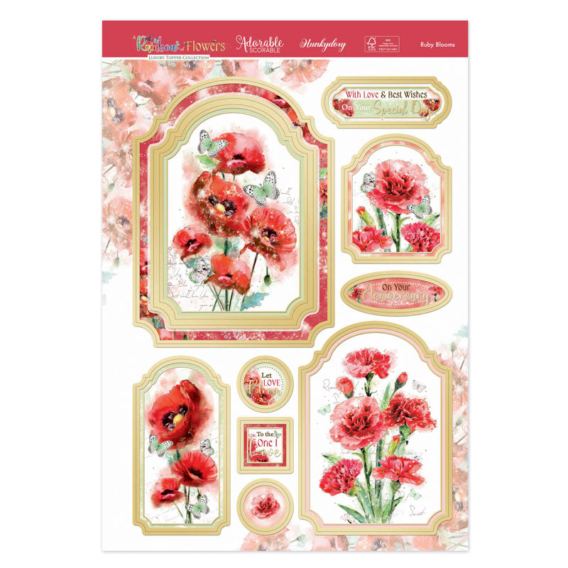 Ruby Blooms Luxury Topper Set
