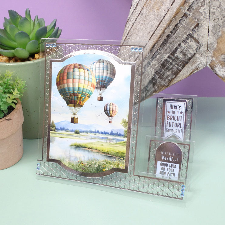 Foiled Pattern Acetate Stepper Cards