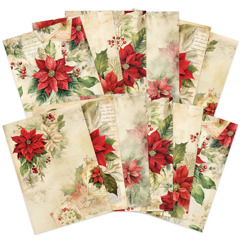 Adorable Scorable Designer Card Packs - Vintage Poinsettia