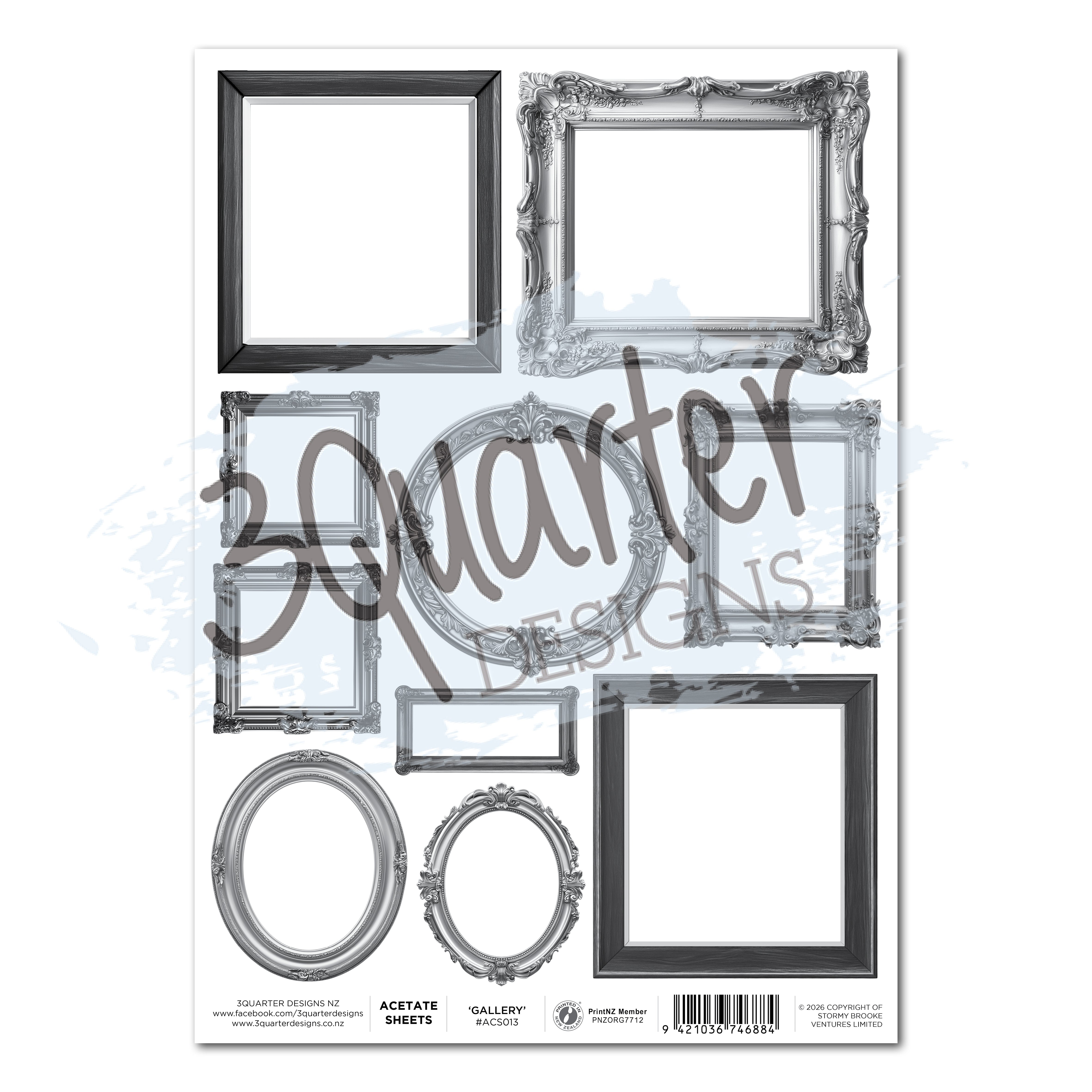 3Quarter Designs Timeless Gallery - A4 Acetate - 3 Sheets