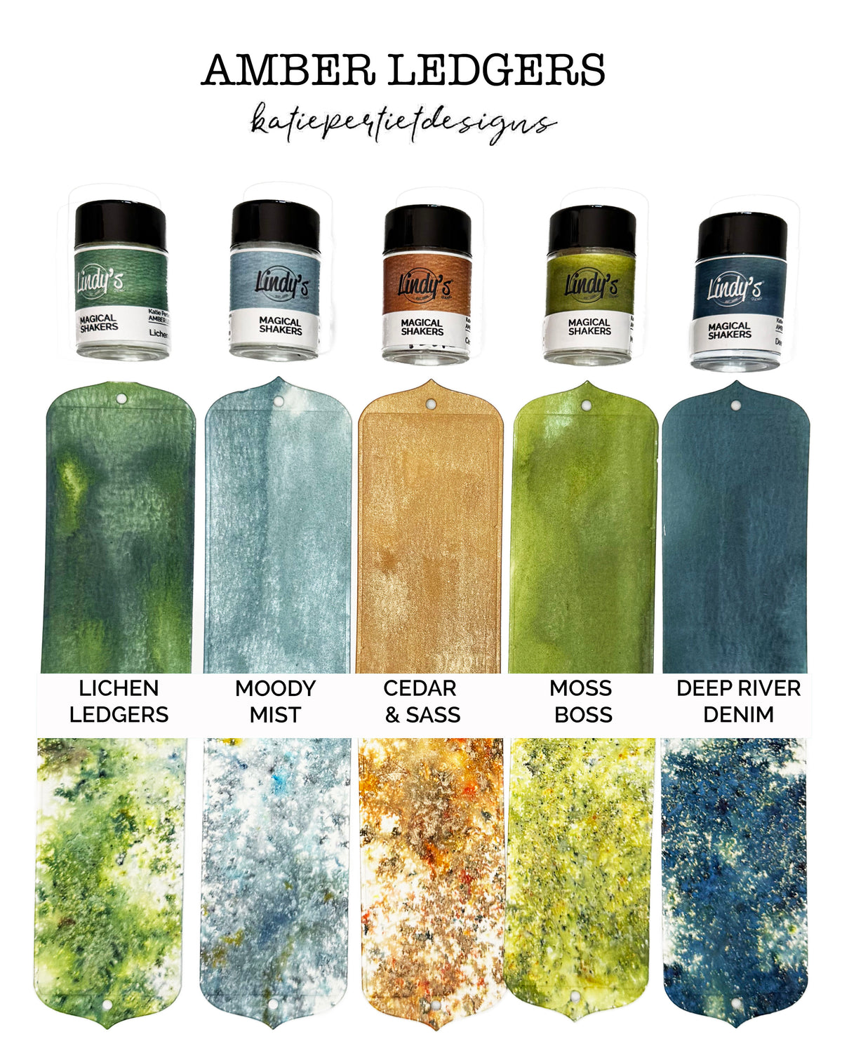 Amber Ledgers by Katie Pertiet Shimmer Shaker 5-pack