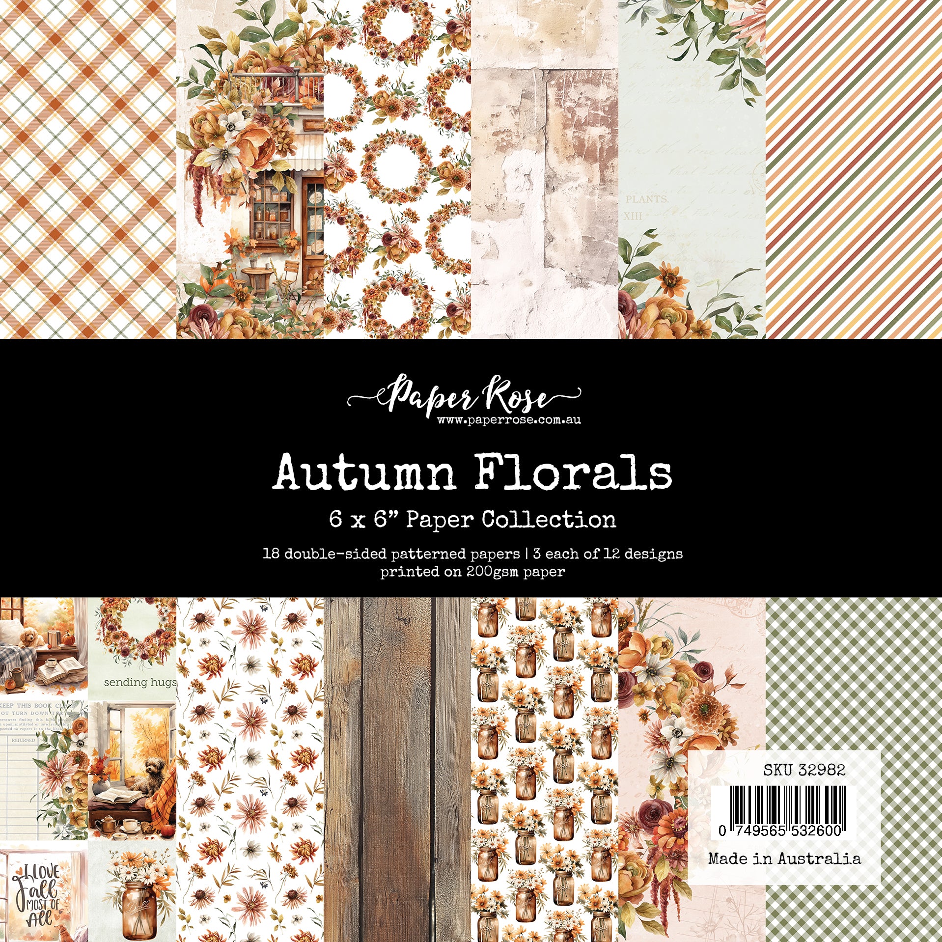 Autumn Florals 6x6 Paper Collection 32982