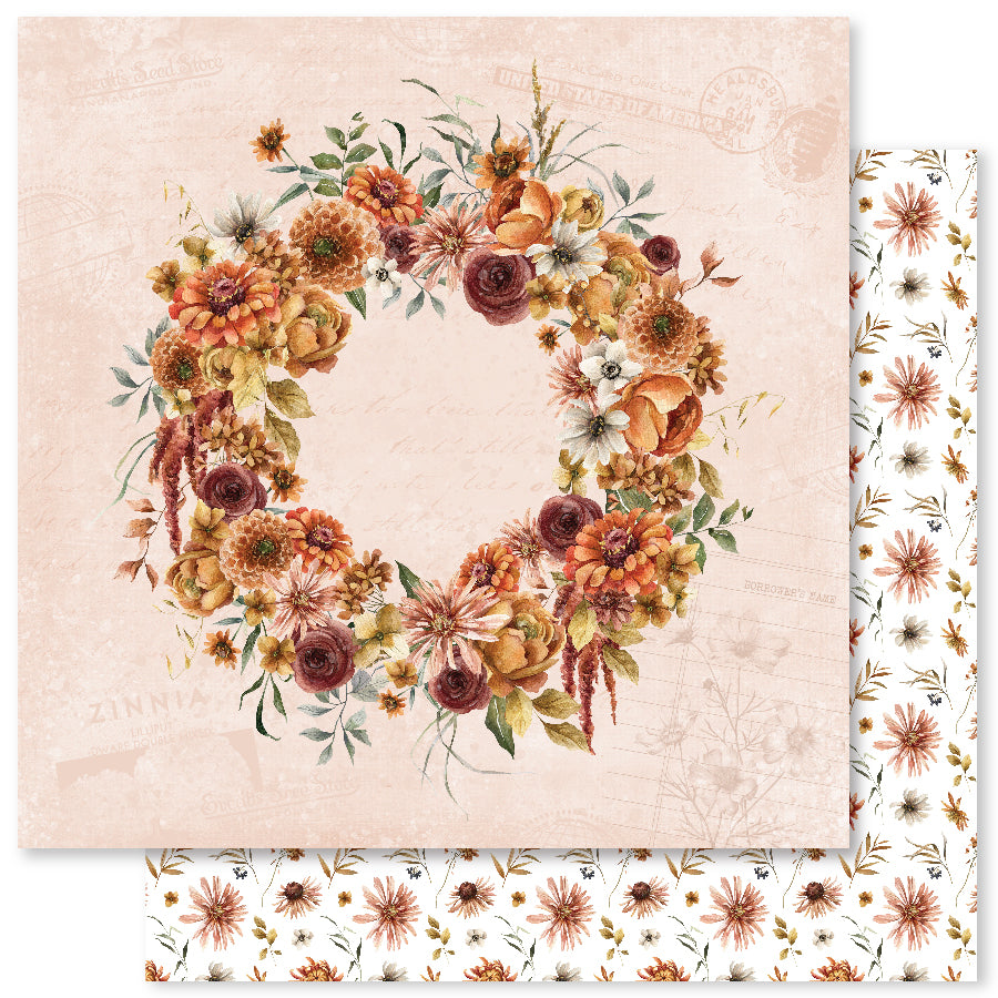 Autumn Florals F 12x12 Paper (12pc Bulk Pack) 32979