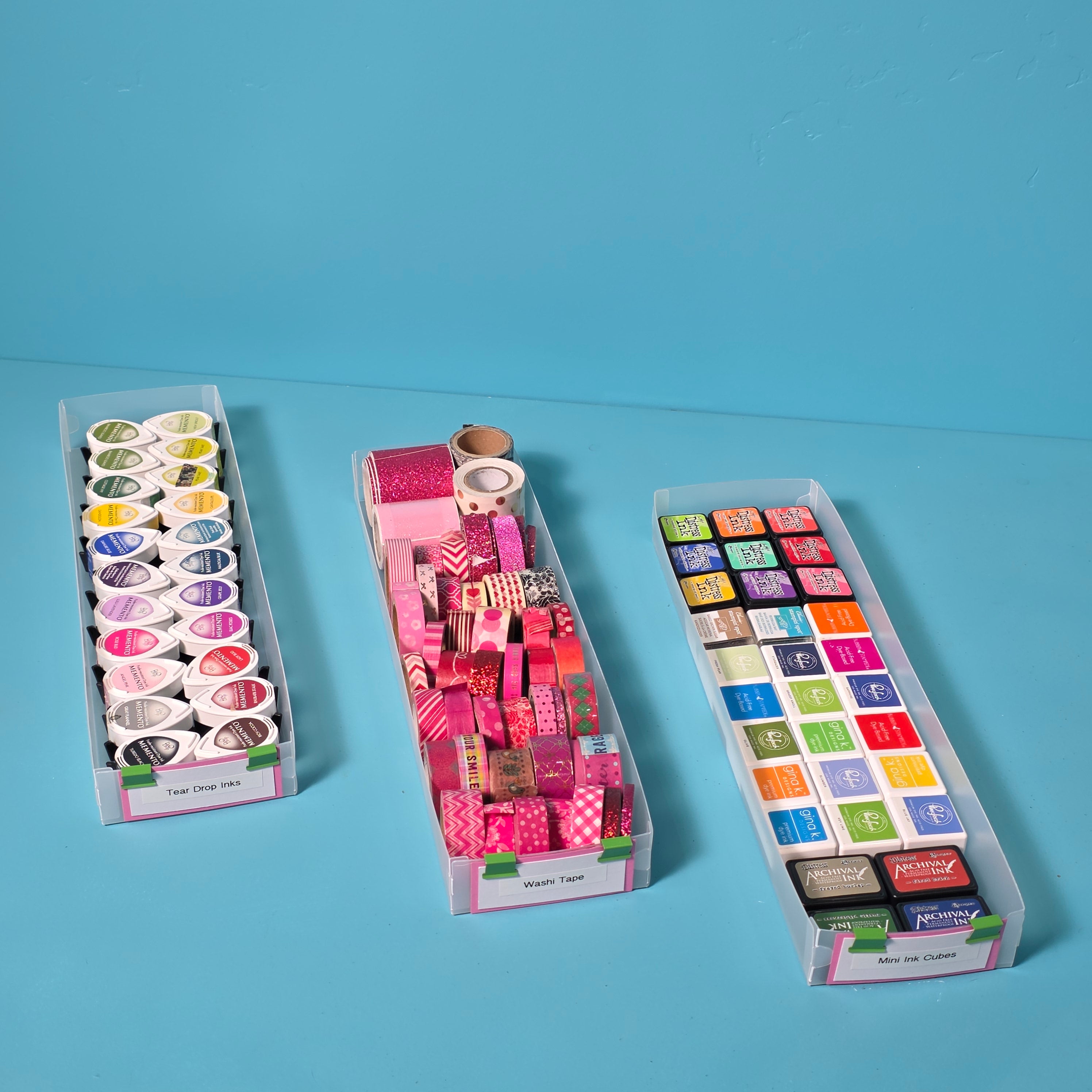 The Organized Option Basic Box "L" - 4.0" W x 15.0" L x 1.5" H - Set of 3