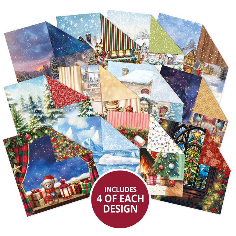 Brilliant Backgrounds - Christmas Time Is Here 8" x 8" Paper Pad