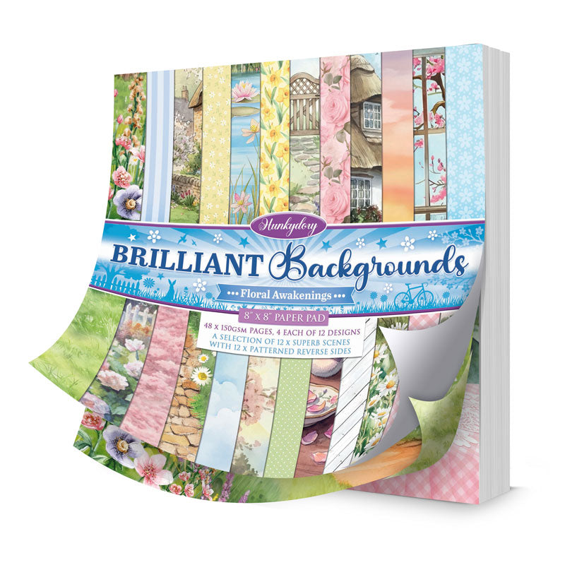 Brilliant Backgrounds - Floral Awakenings 8" x 8" Paper Pad