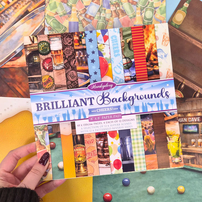 Brilliant Backgrounds - Cheers 8" x 8" Paper Pad