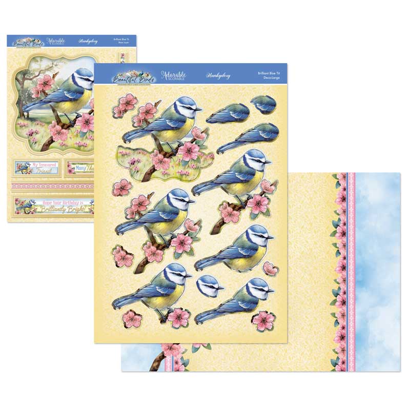 Beautiful Birds Deco-Large Set - Brilliant Blue Tit
