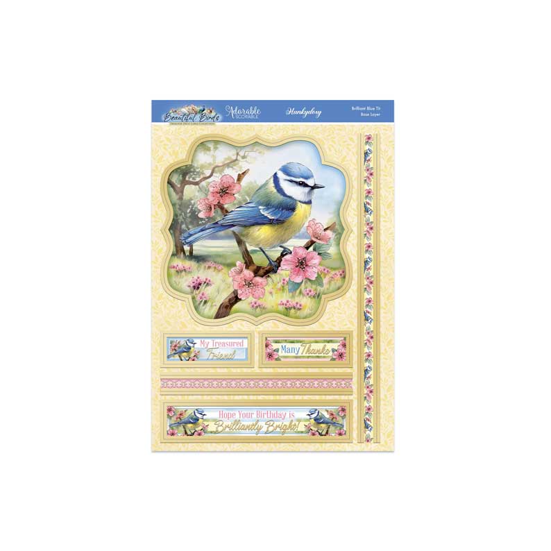 Beautiful Birds Deco-Large Set - Brilliant Blue Tit