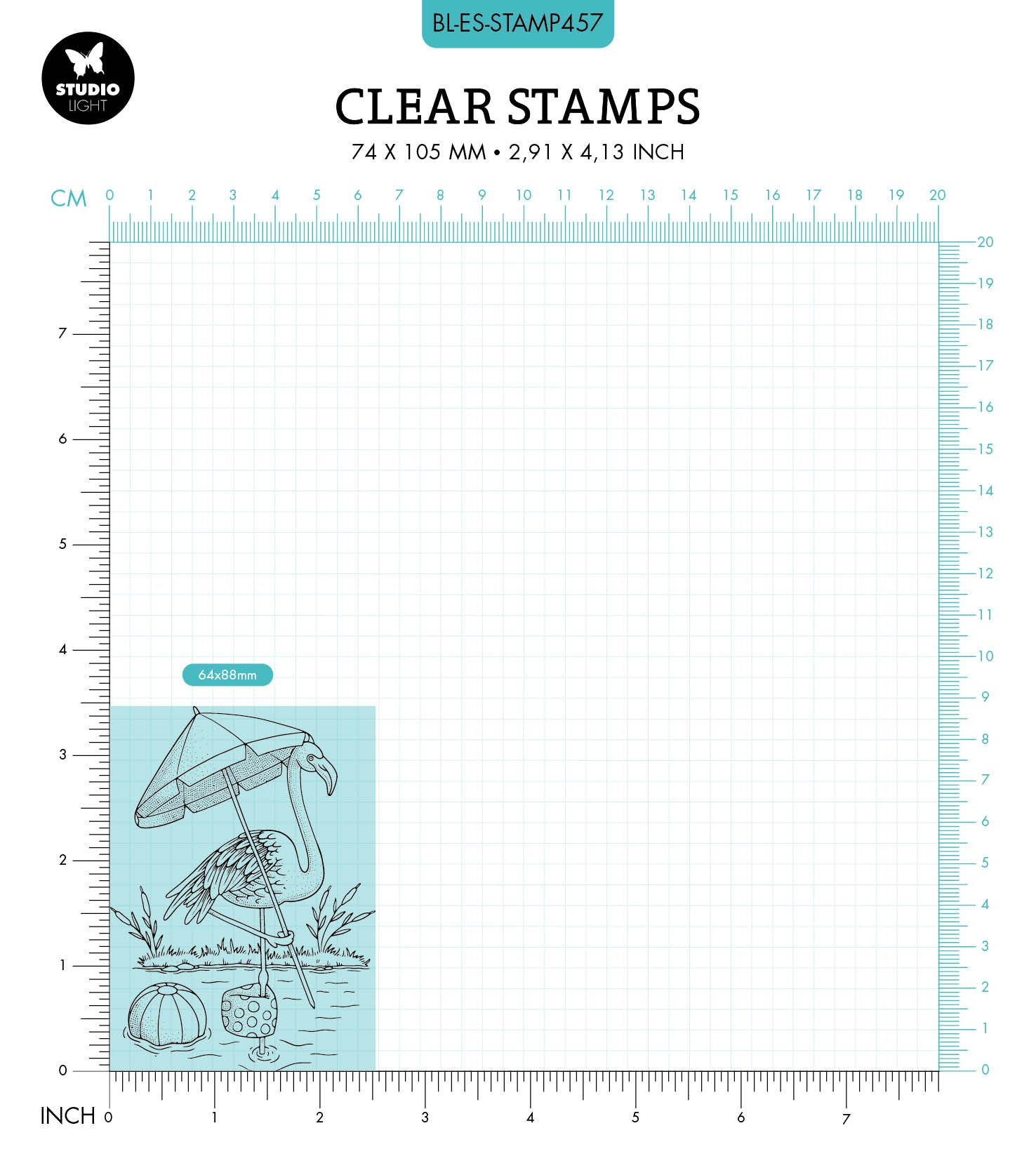 BL Clear Stamp Flamazing By Laurens 88x64x3mm 1 PC nr.457