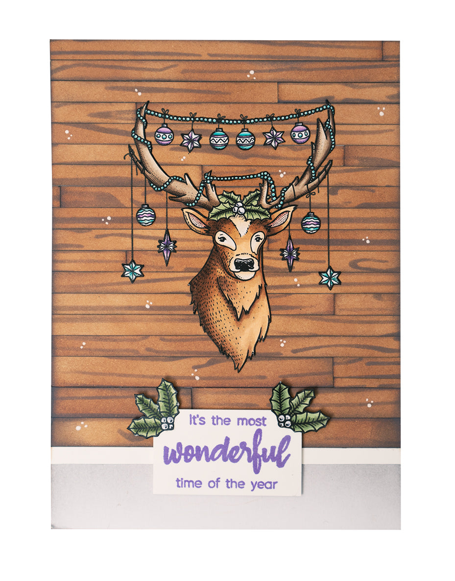 BL Clear Stamp Christmas Deer By Laurens 89x64x3mm 4 PC nr.487