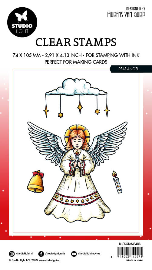 BL Clear Stamp Dear Angel By Laurens 89x64x3mm 4 PC nr.488