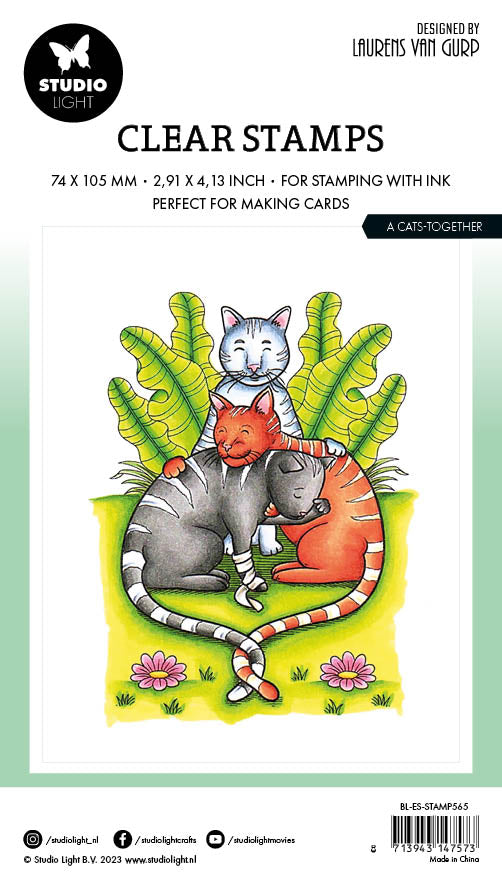BL Clear Stamp A Cats-Together By Laurens 89x64x3mm 1 PC nr.565