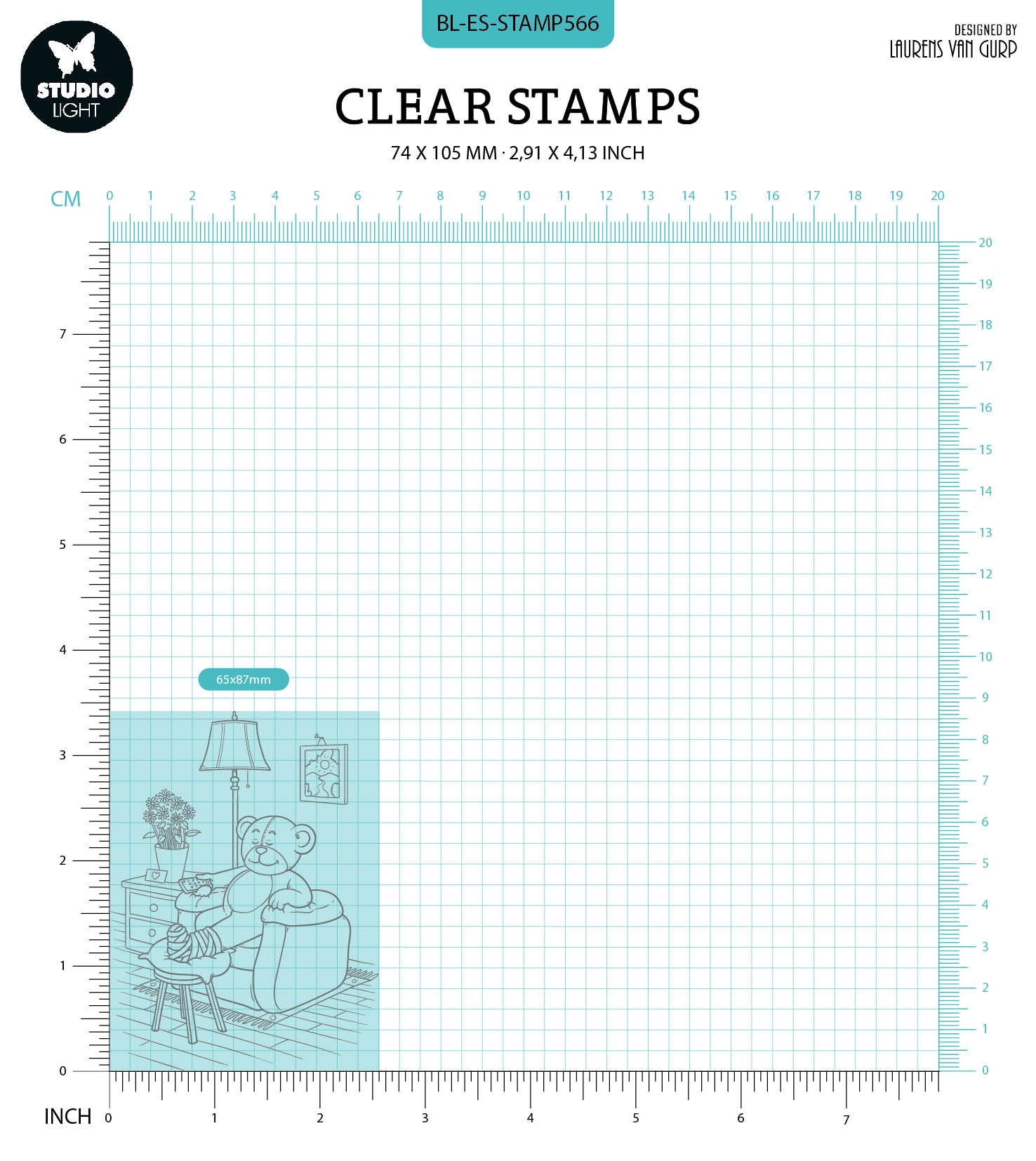 BL Clear Stamp Feel Better Soon By Laurens 89x64x3mm 1 PC nr.566