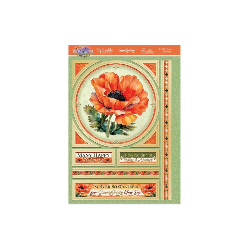 In Full Bloom Deco-Large Set - A Perfect Poppy