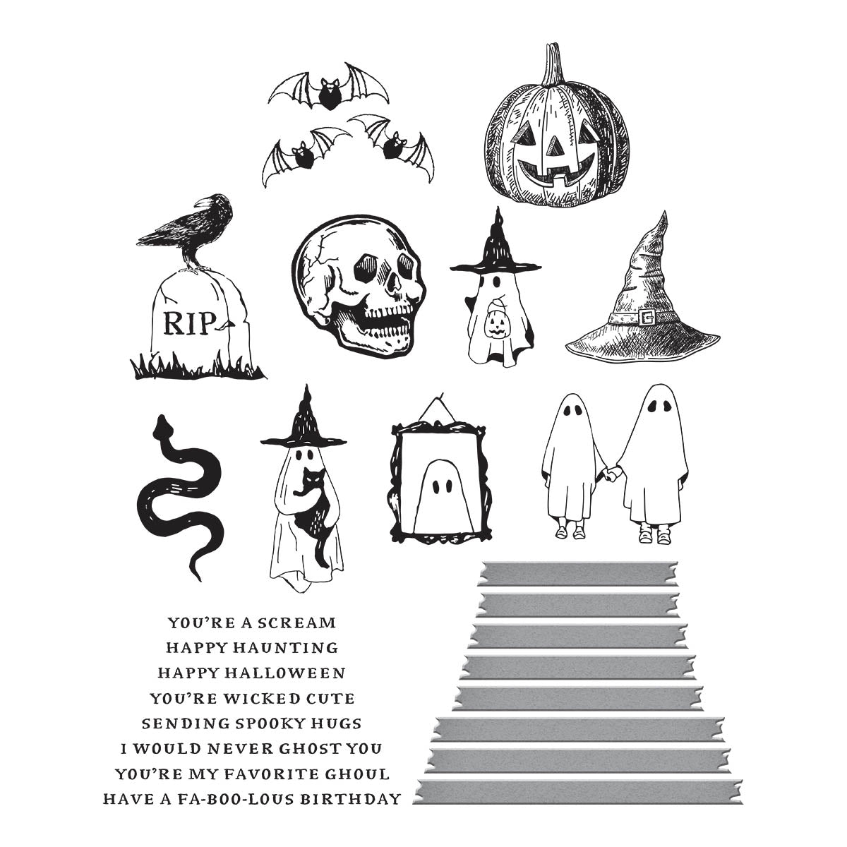 Halloween Icons Press Plate & Die Set from the Betterpress Halloween Collection
