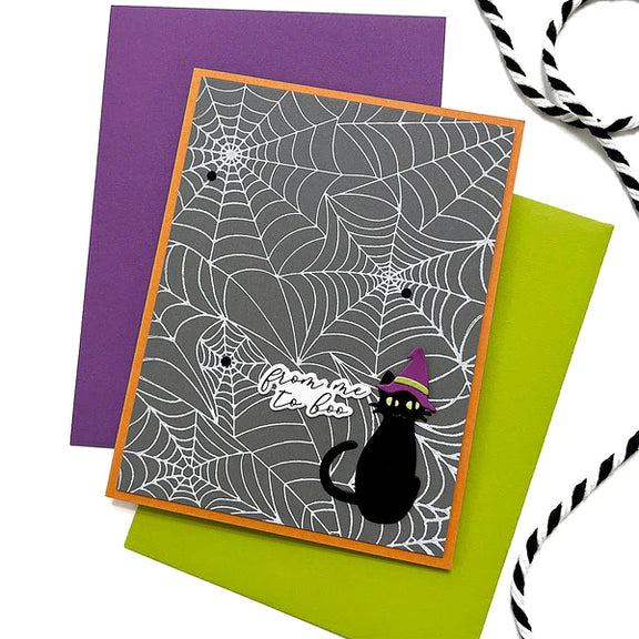 Spider Web Background Press Plate from the Betterpress Halloween Collection