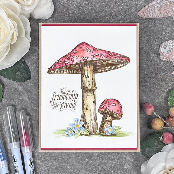 Mushroom Duo Press Plate & Die Set from the BetterPress Autumn Collection