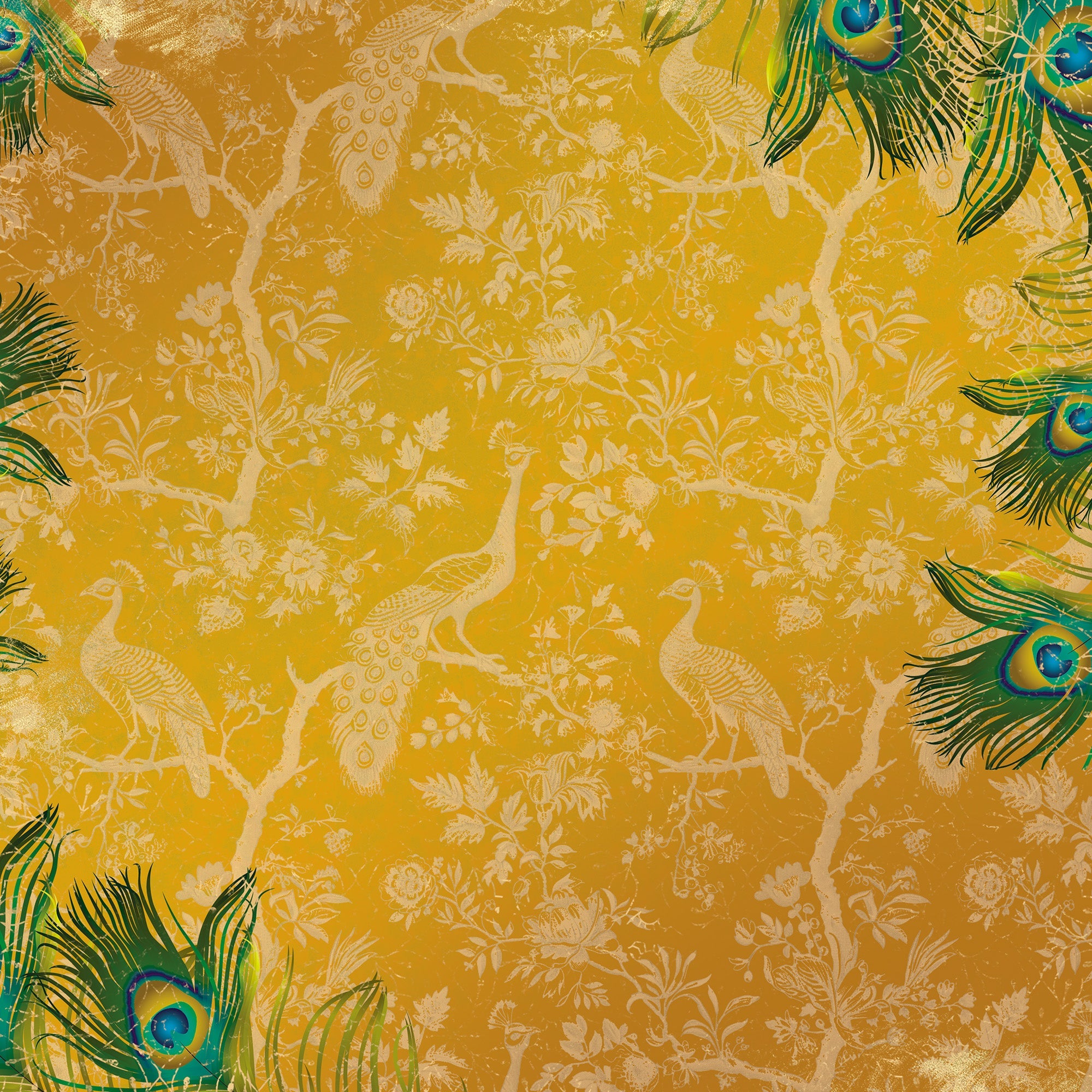 Graceful Plumes Paper Pad 12”x12”