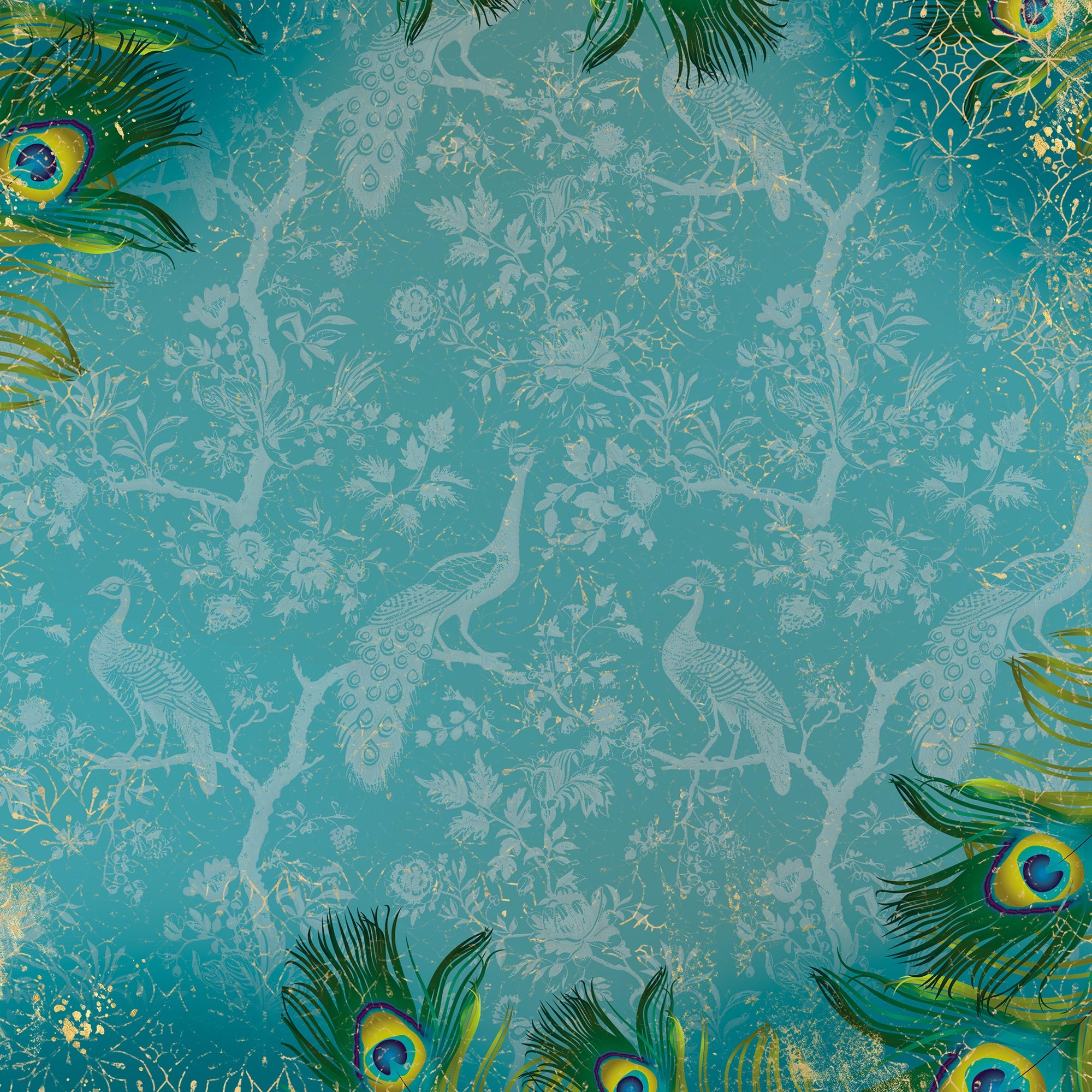 Graceful Plumes Paper Pad 12”x12”