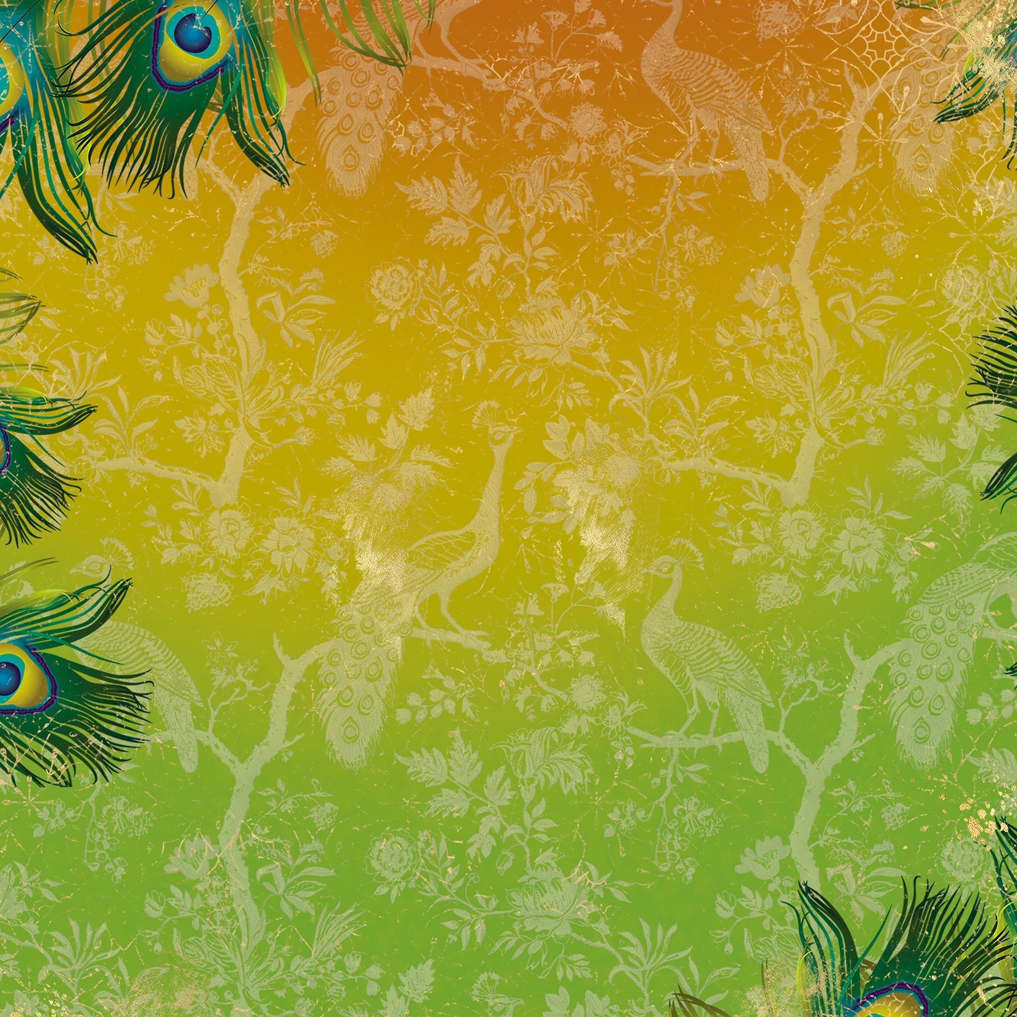 Graceful Plumes Paper Pad 12”x12”