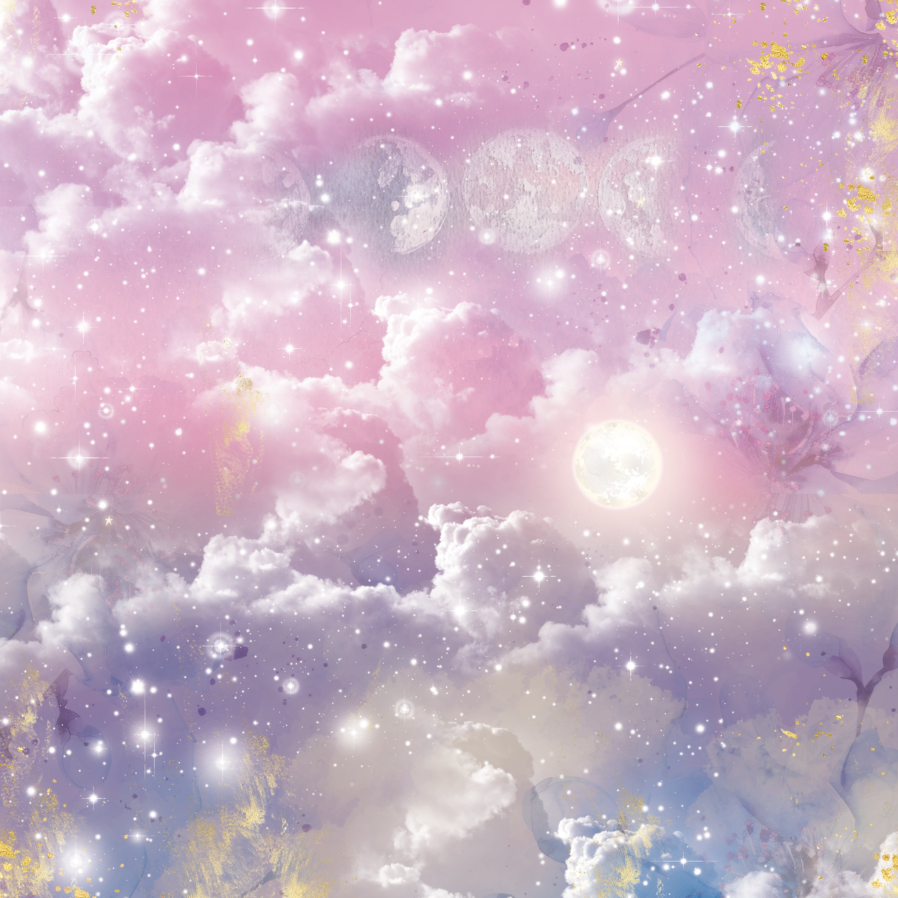 Natures Garden Lunar Blooms - 12”x12” Paper Pad