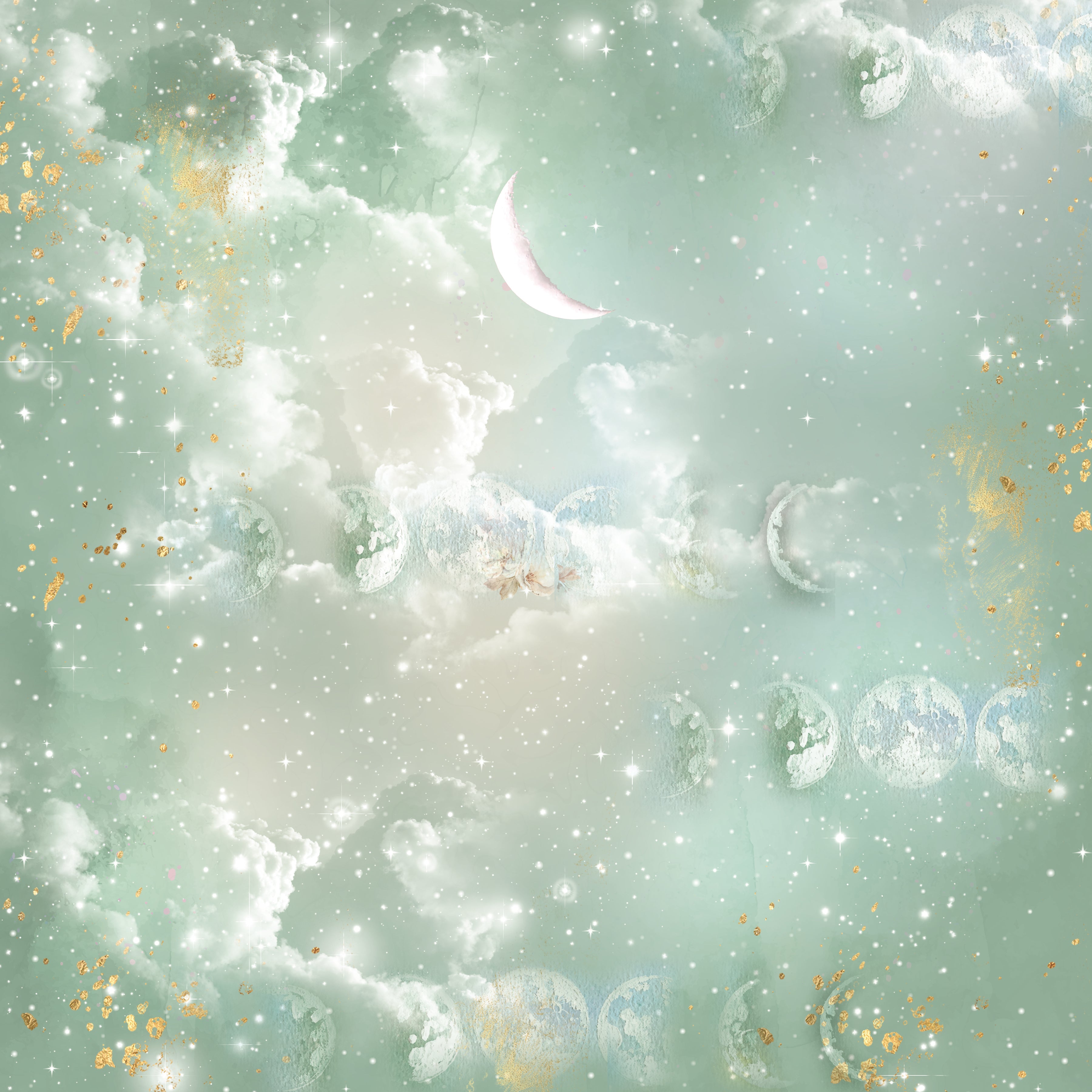 Natures Garden Lunar Blooms - 12”x12” Paper Pad