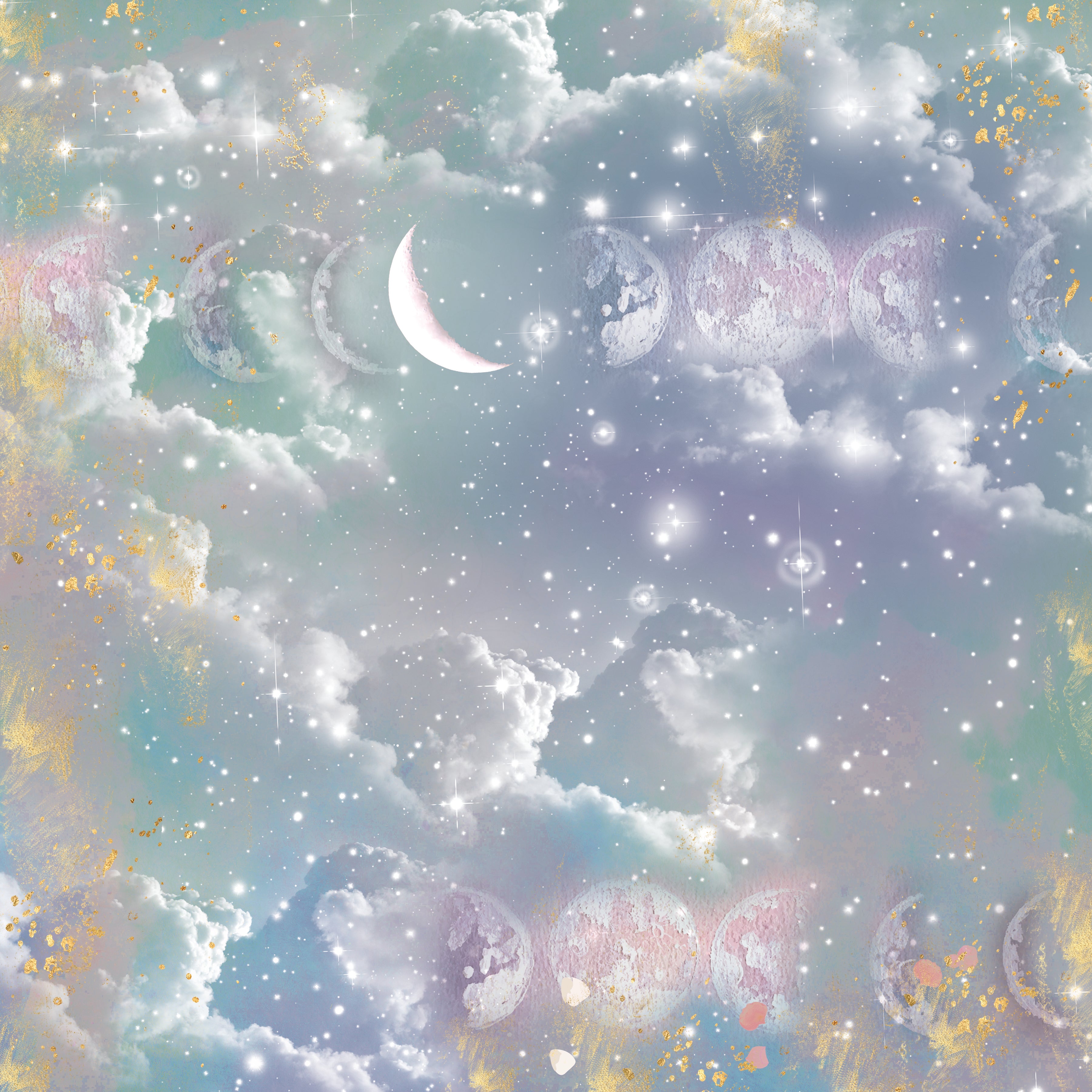 Natures Garden Lunar Blooms - 12”x12” Paper Pad
