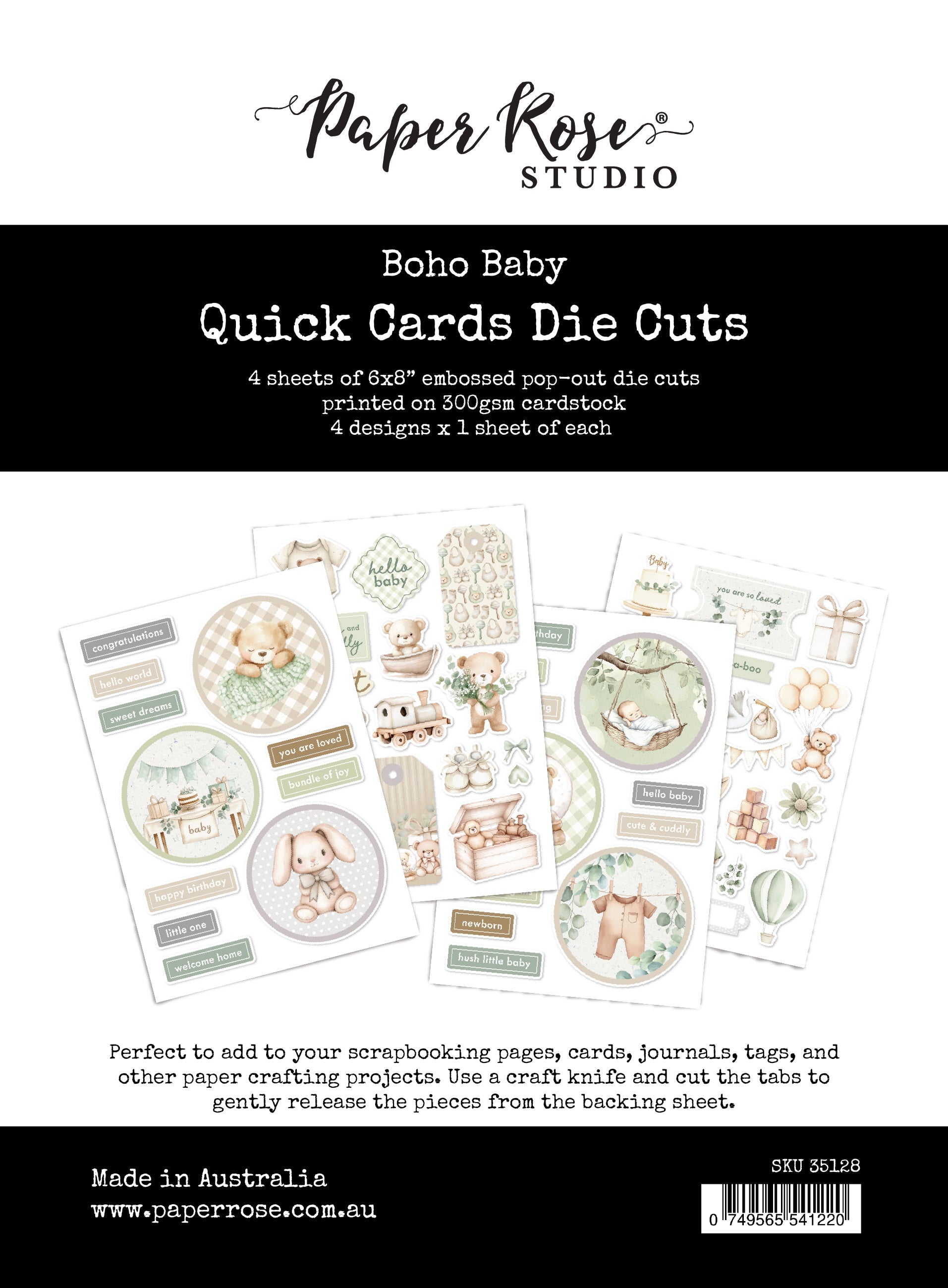 Boho Baby Quick Card Die Cuts 35128