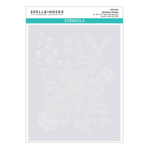 Christmas Florals Stencil from Classic Christmas Collection Etched Dies  from the Classic Christmas Collection